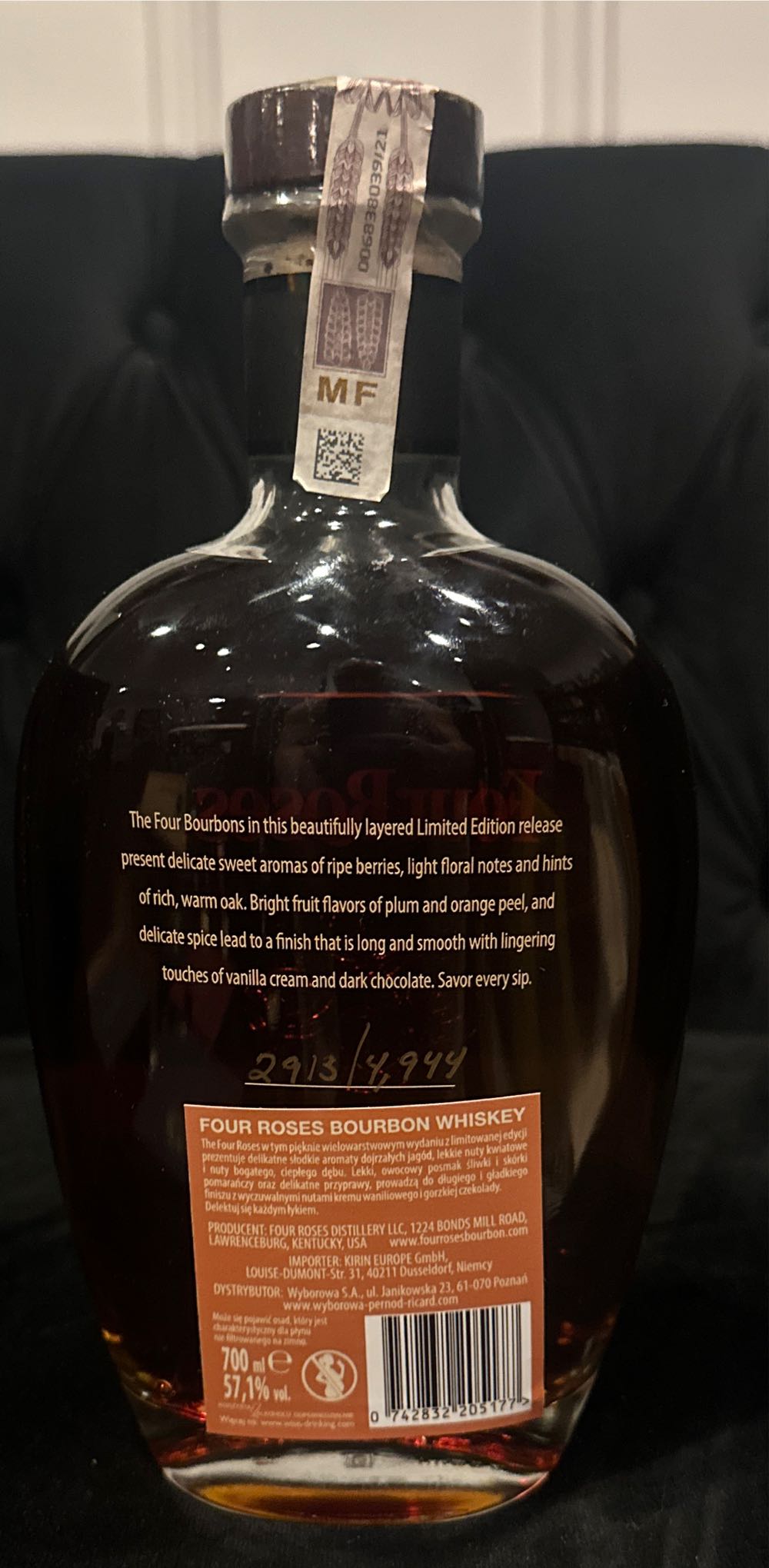 Four Roses Limited Edition 2021 - Four Roses Distillery, Lawrenceburg, KY (750 mL) alcohol collectible [Barcode 742832205177] - Main Image 2