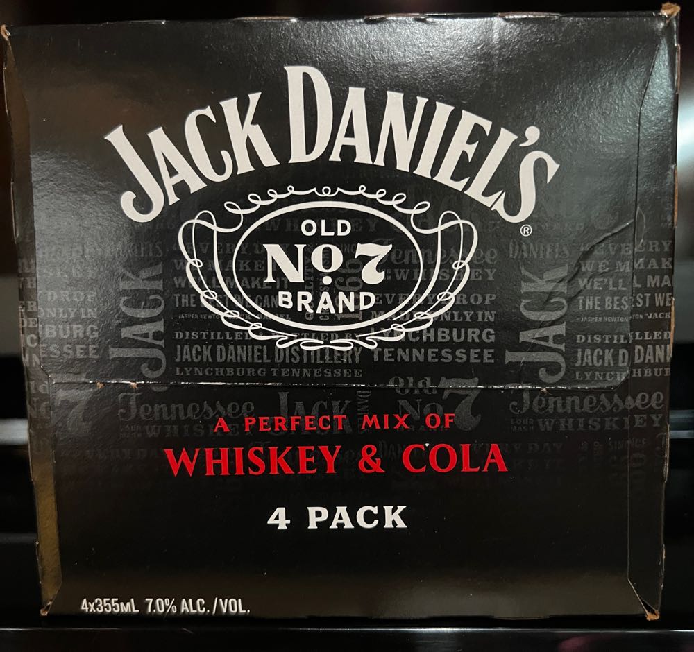 Soft Drink Vanilla- Case 4 Cans 2025 - Jack Daniel’s Distillery, Lynchburg, TN (355 mL) alcohol collectible - Main Image 2