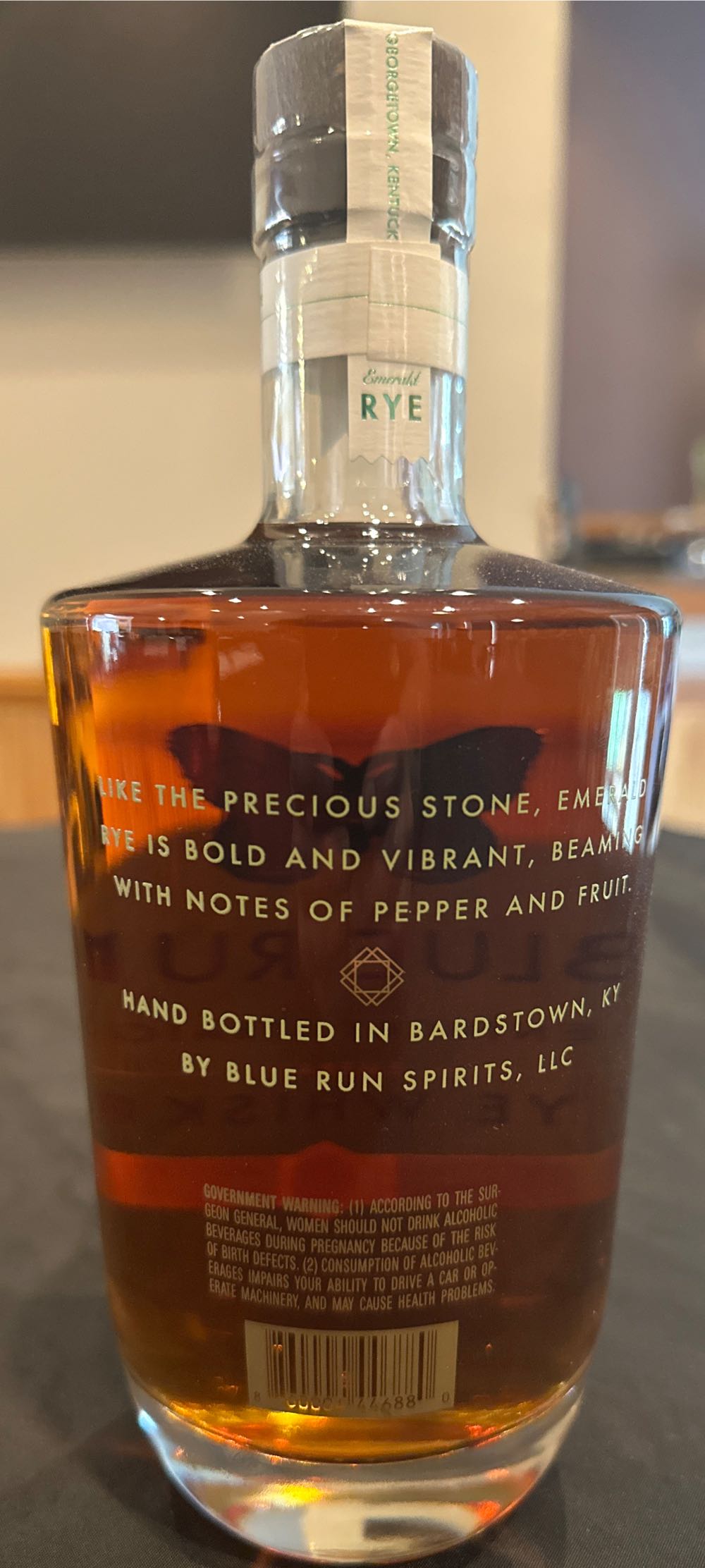 Blue Run Straight Rye Whiskey - Blue Run Spirits (750 mL) alcohol collectible [Barcode 860004446880] - Main Image 2