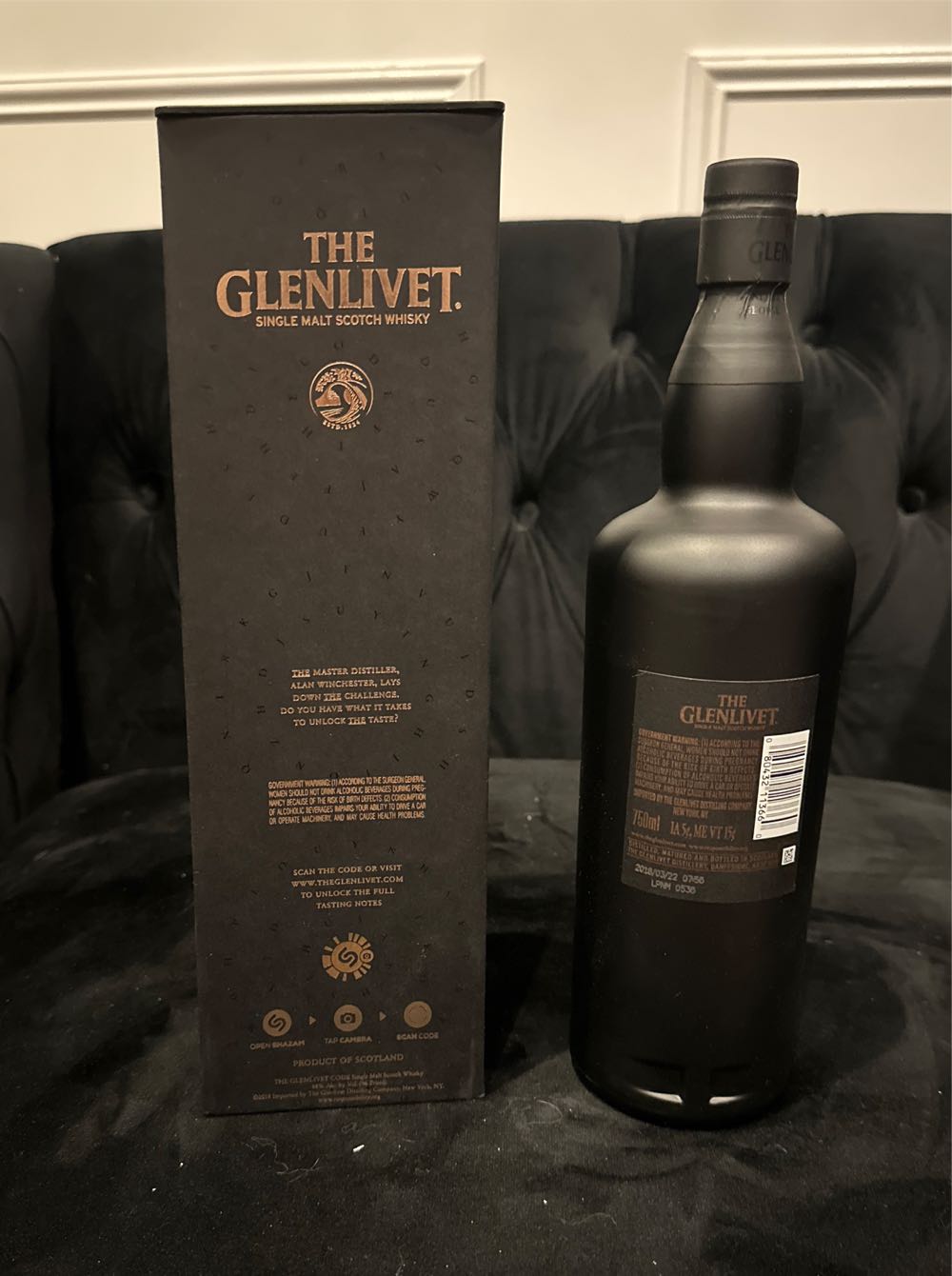 Glenlivet Code - Glenlivet Distillery (750 mL) alcohol collectible [Barcode 080432113660] - Main Image 2