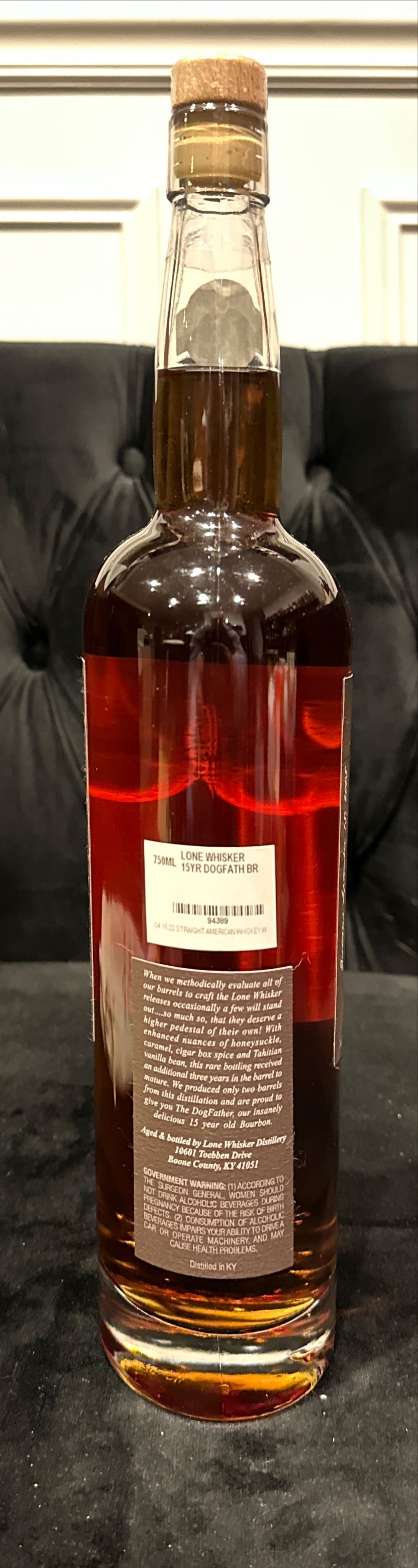 The Dogfather 15yr - Lone Whisker Distillery (750 mL) alcohol collectible - Main Image 2