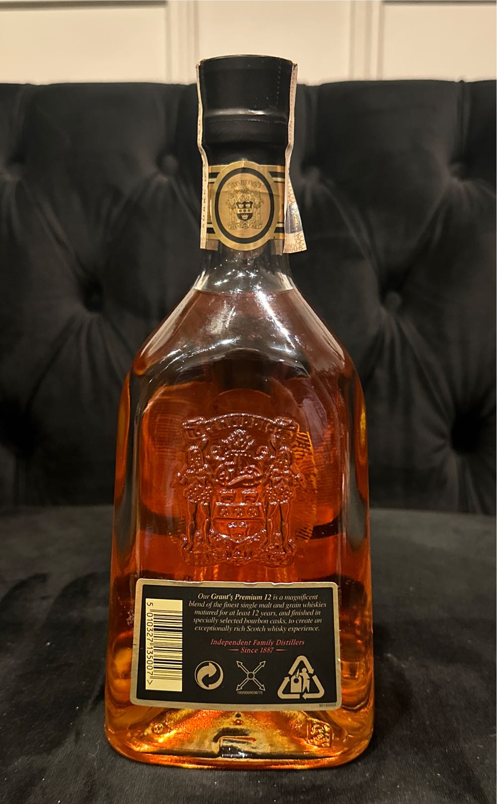 William Grants Premium Scotch Whiskey 12yr - William Grant & Sons, Ltd (70 mL) alcohol collectible [Barcode 5010327135007] - Main Image 2