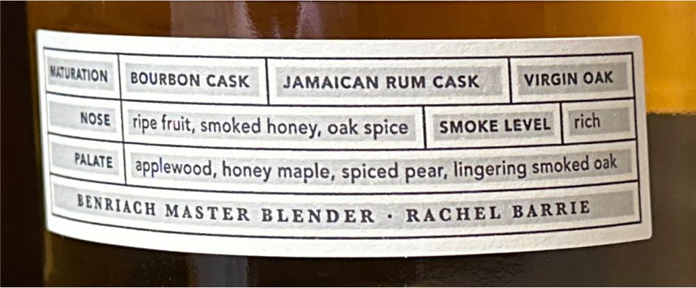 Benriach The Smoky 10 - Speyside - Benriach Distillery (700 mL) alcohol collectible [Barcode 5060399687300] - Main Image 3