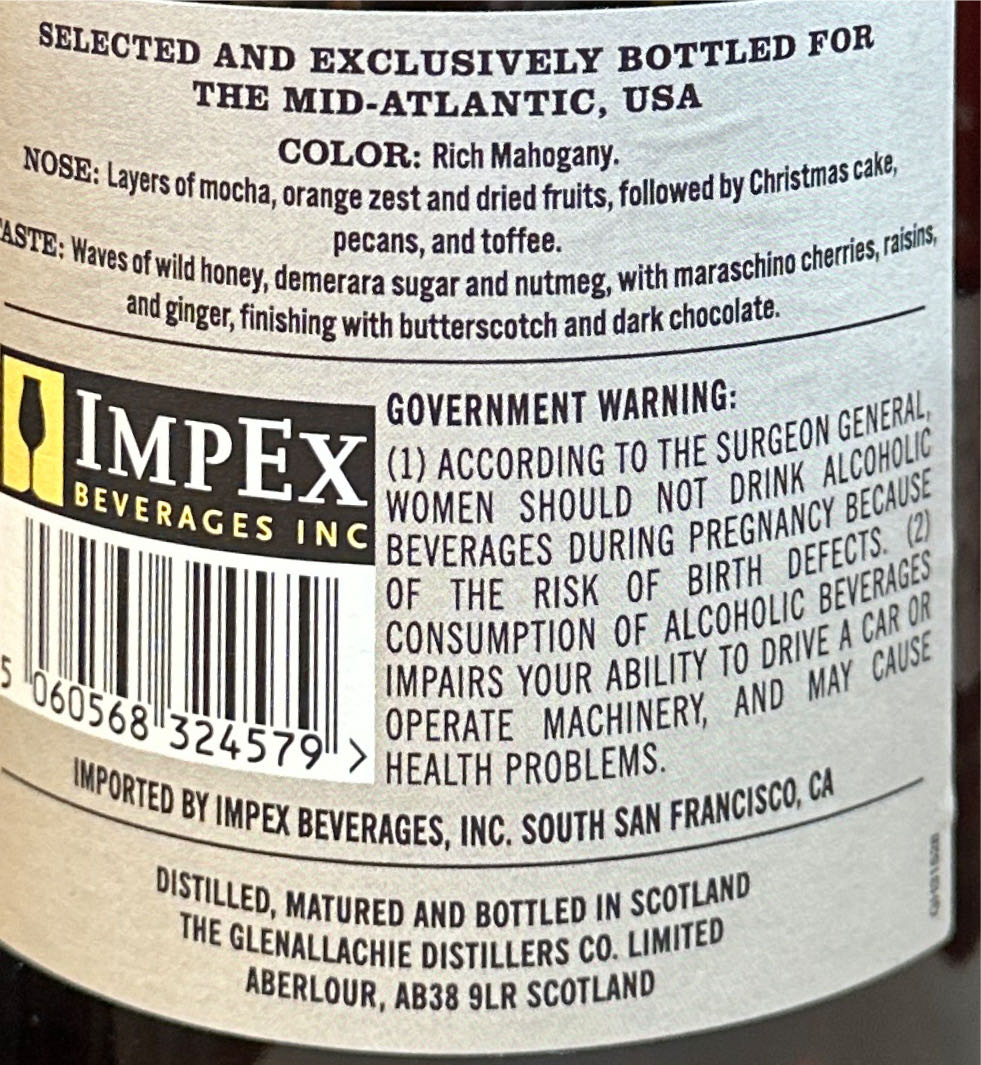 The GlenAllachie 12 2009 - The Glenallachie Distillers LTD (700 mL) alcohol collectible [Barcode 5060568324579] - Main Image 3