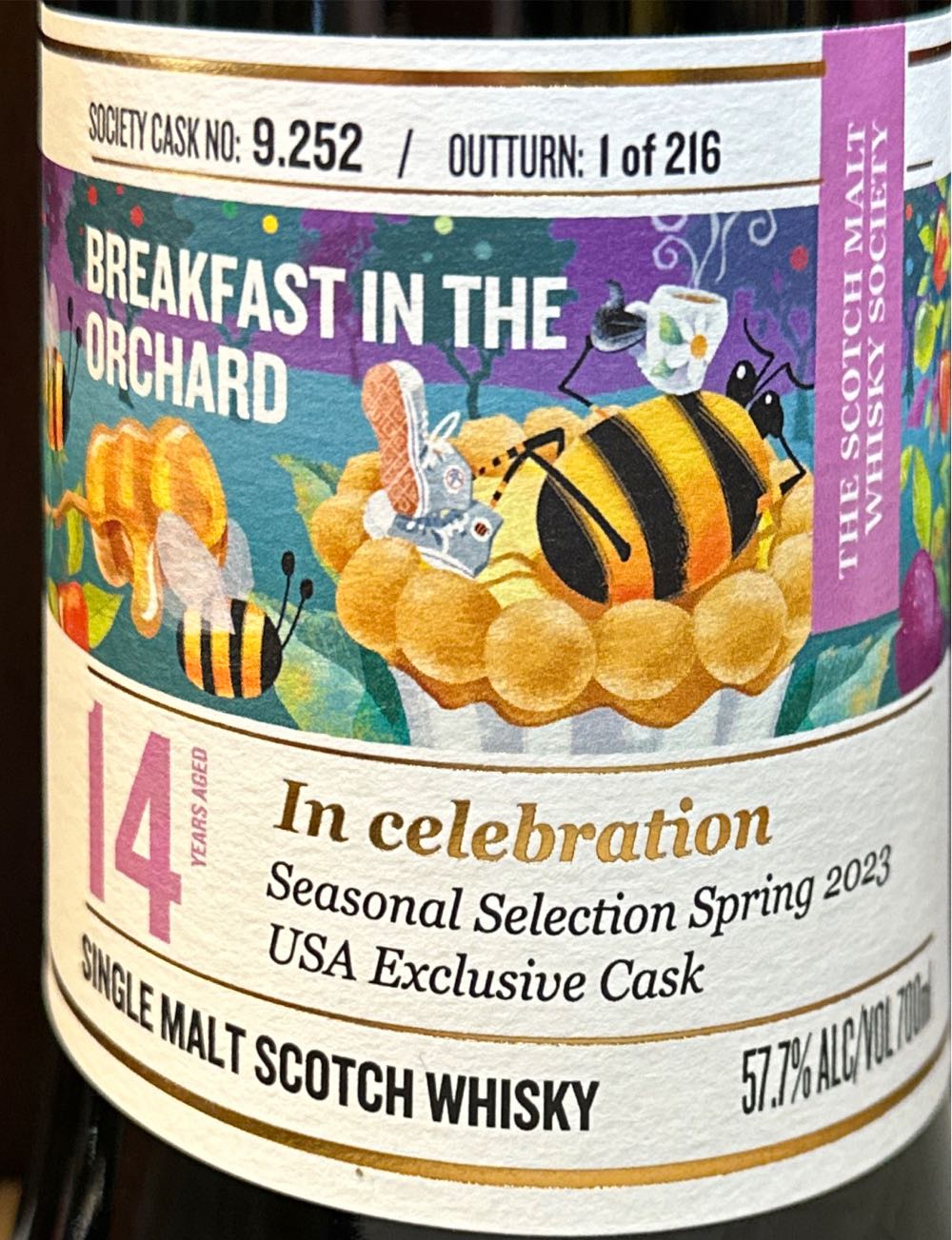 Glen Grant 14 PBCS SMWS Cask 9.252 Breakfast in the Orchard 14 - Glen Grant - Glen grant distillery (700 mL) alcohol collectible - Main Image 2
