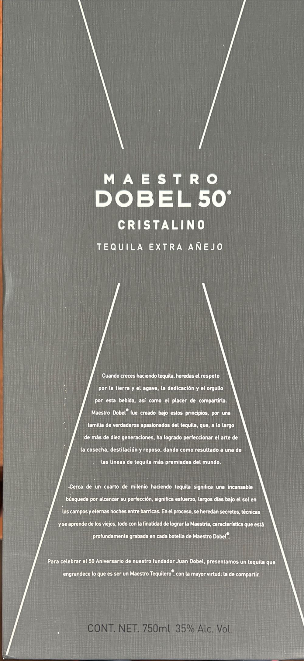 Maestro Dobel 50 Cristalino - Maestro (750 mL) alcohol collectible [Barcode 7501035014176] - Main Image 4