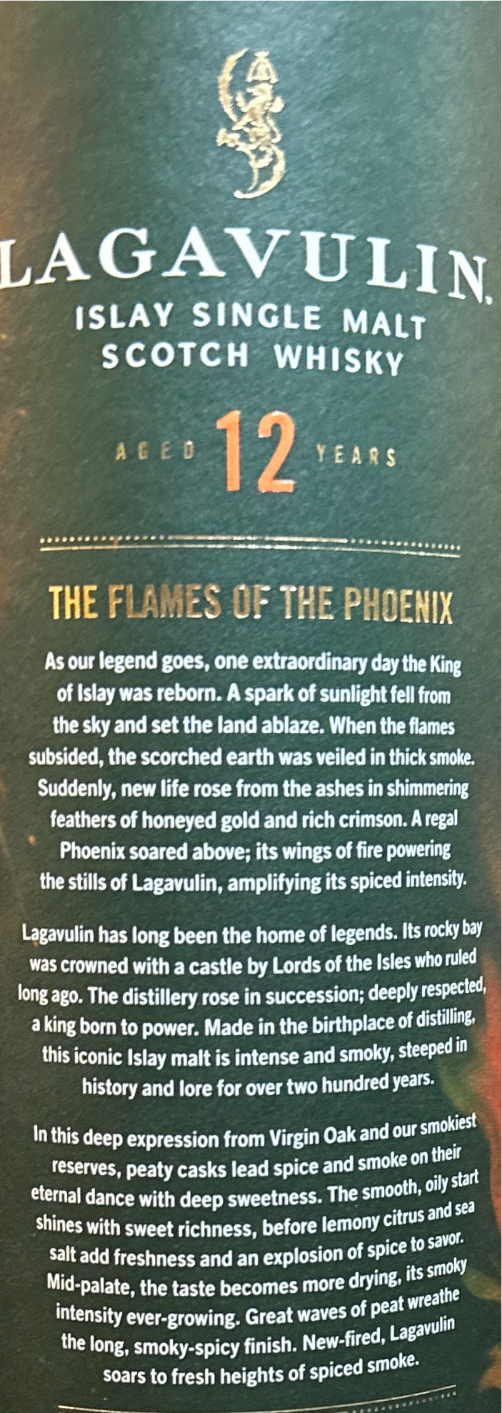 Lagavulin 12 2022 Special Release Phoenix - Lagavulin Distillery (750 mL) alcohol collectible - Main Image 3