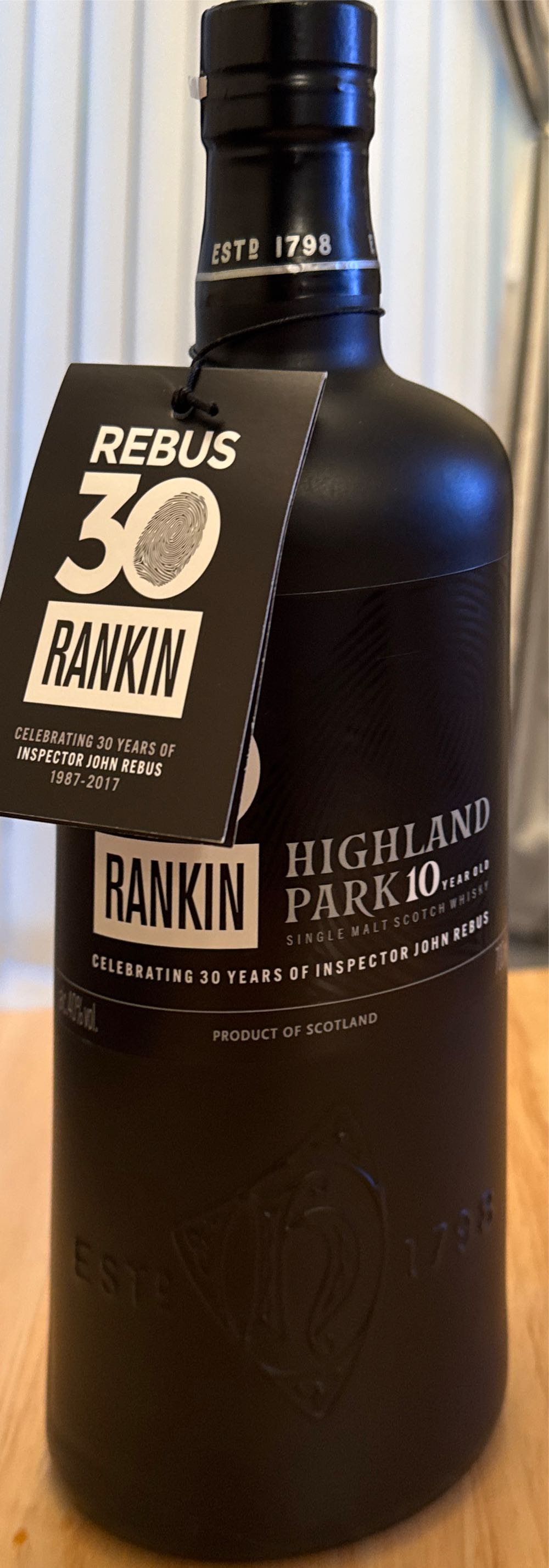 Highland Park Rebus 30 Rankin - Highland Park Distillery (700 mL) alcohol collectible [Barcode 5010314305024] - Main Image 3