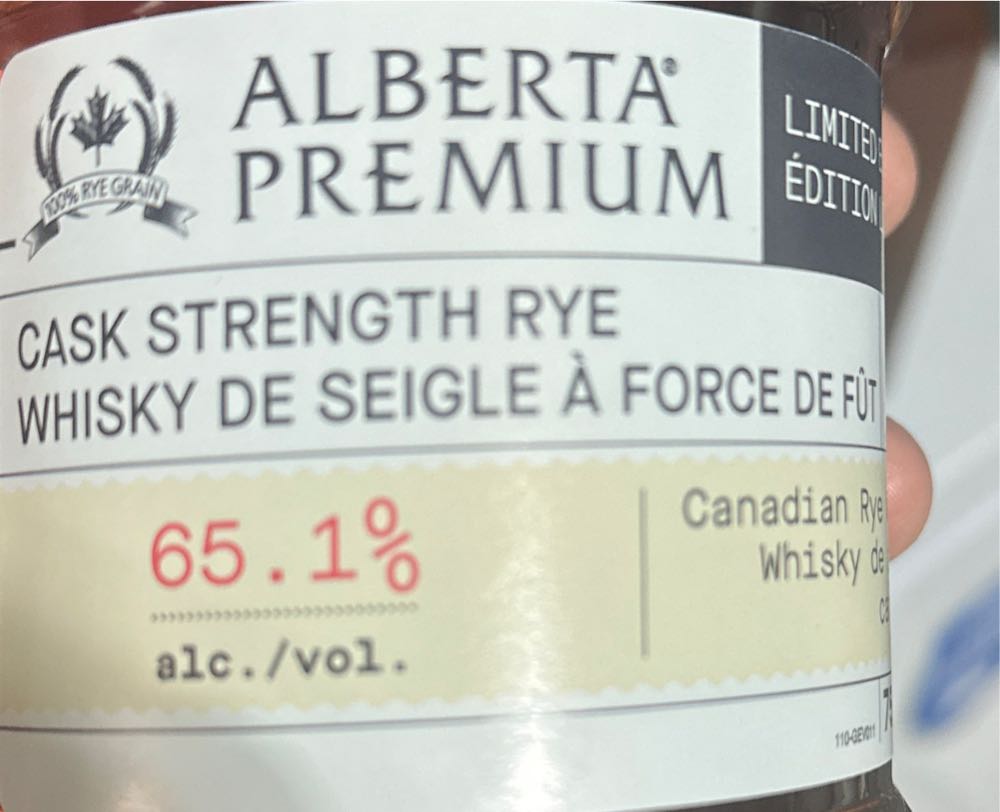 Alberta Premium Cask Strength Limited Edition - Alberta Premium (750 mL) alcohol collectible [Barcode 080686820185] - Main Image 3