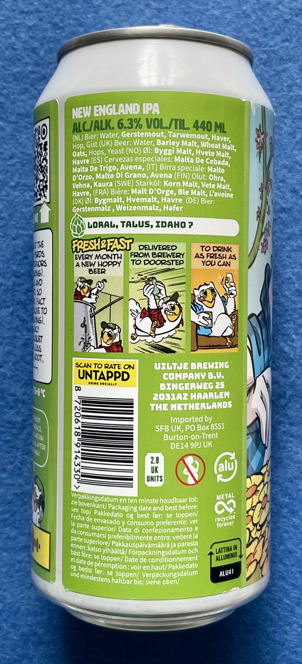 Let Me Tell You Bout The Birds, Bees, Owls & Trees - Uiltje Brewing Company (440 mL) alcohol collectible [Barcode 8720618914330] - Main Image 3