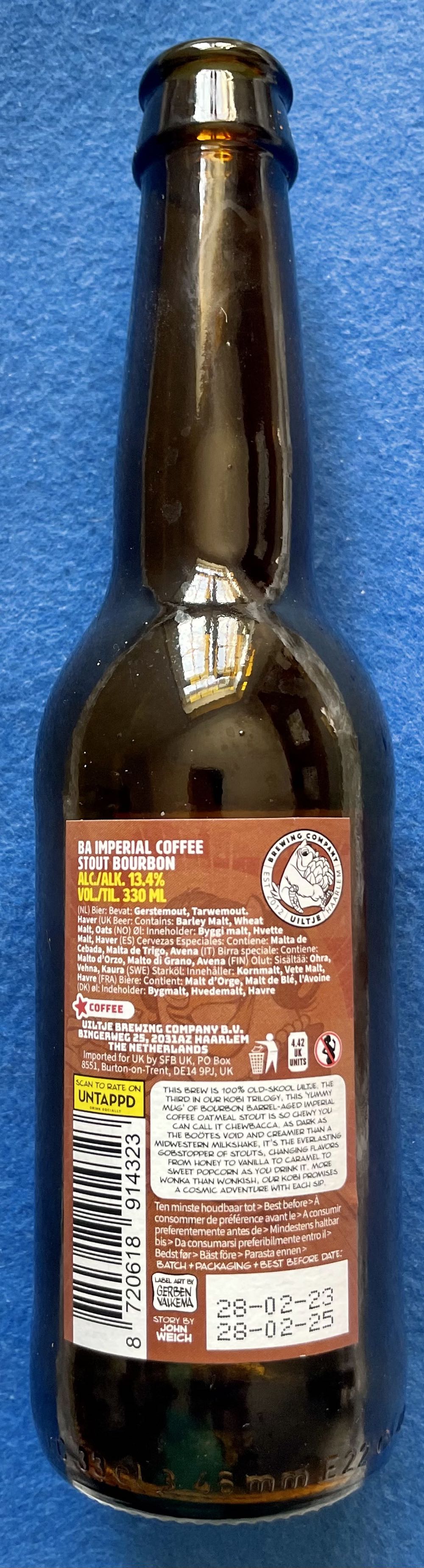 Lekker Bakske Kobi! - Uiltje Brewing Company (330 mL) alcohol collectible [Barcode 8720618914323] - Main Image 2