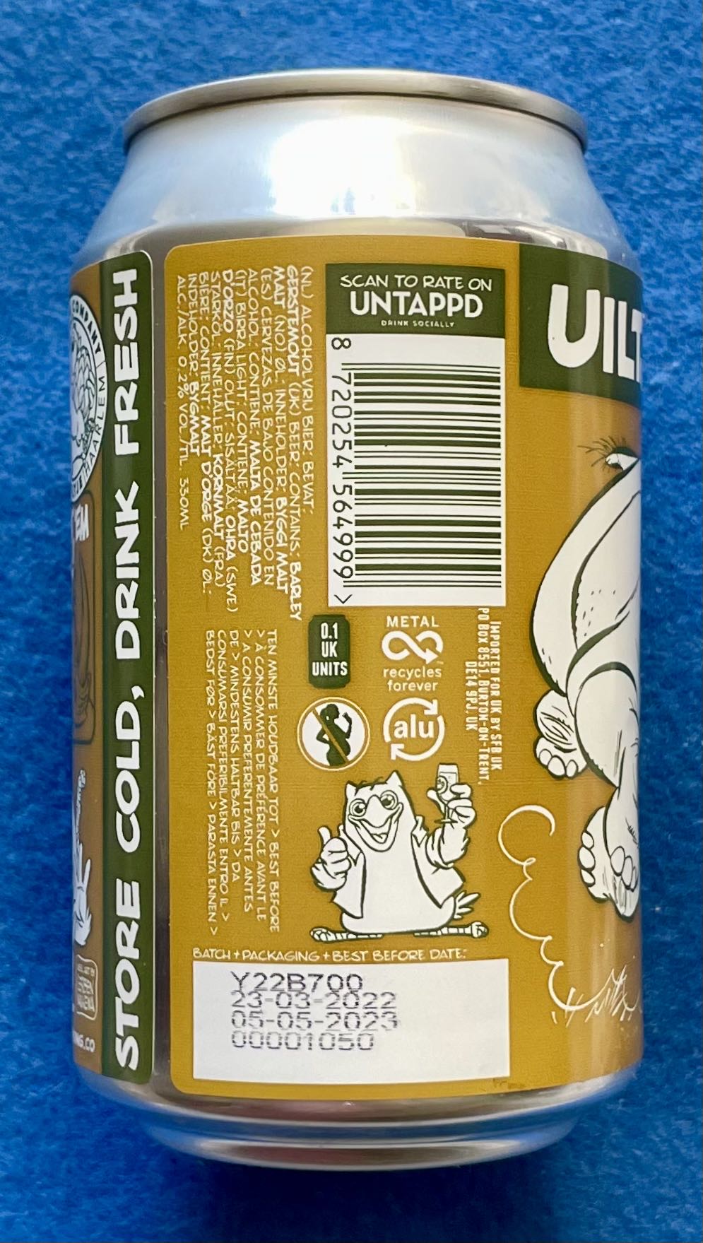 Big 5 Rhino - Uiltje Brewing Company (330 mL) alcohol collectible [Barcode 8720254564999] - Main Image 3