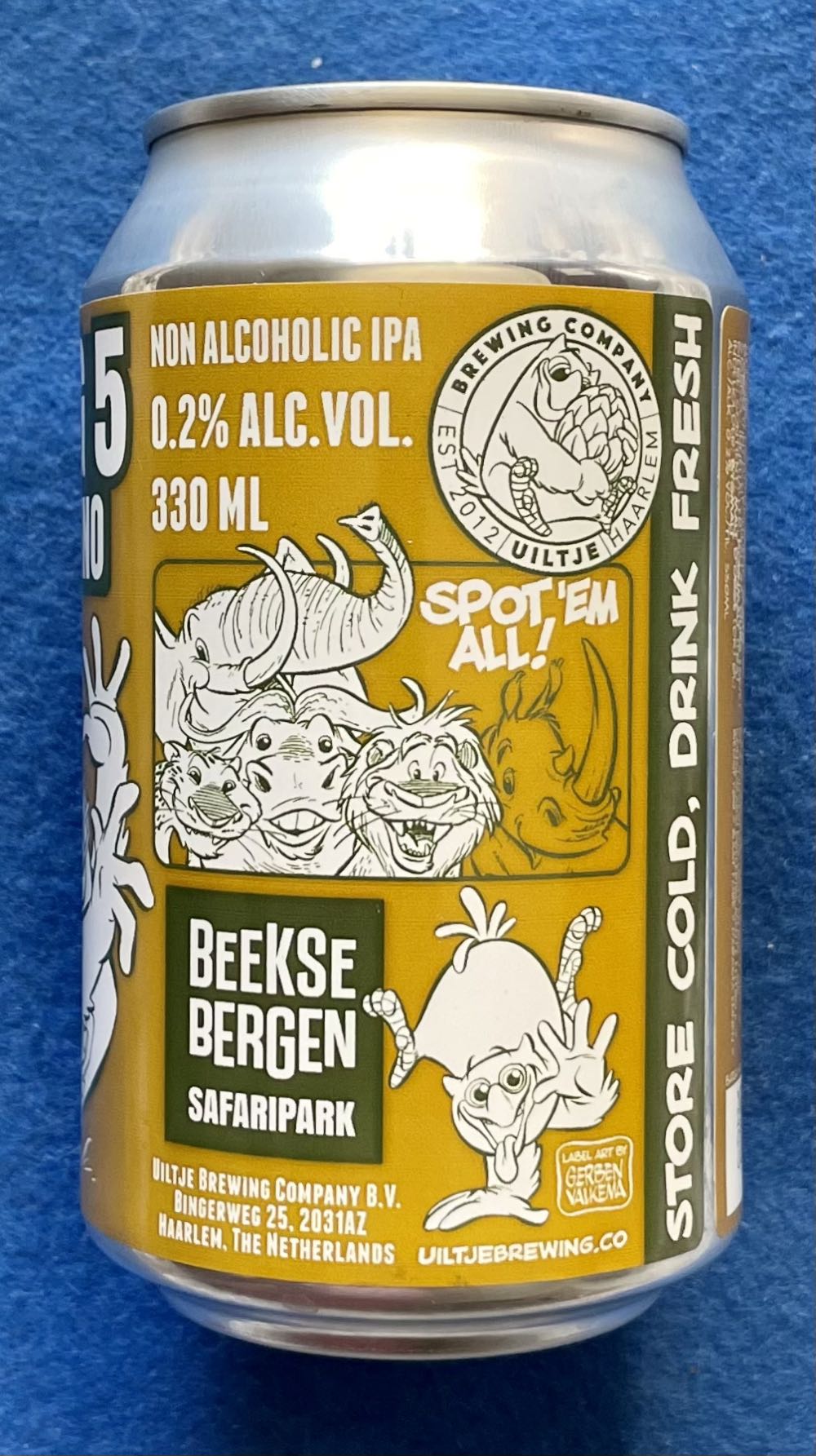 Big 5 Rhino - Uiltje Brewing Company (330 mL) alcohol collectible [Barcode 8720254564999] - Main Image 4