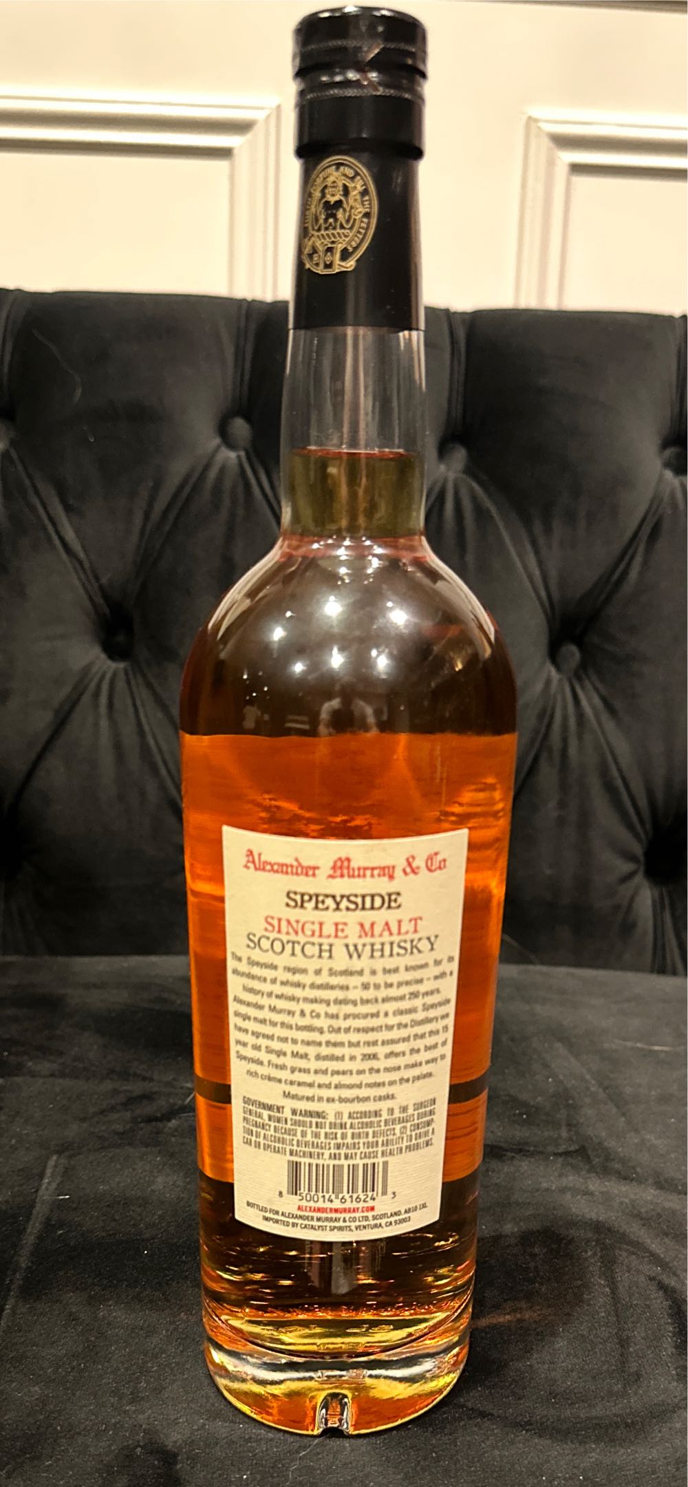 Alexander Murray & Co Single Malt 15yr - Alexander Murray & Co. Ltd. (750 mL) alcohol collectible [Barcode 850014616243] - Main Image 2