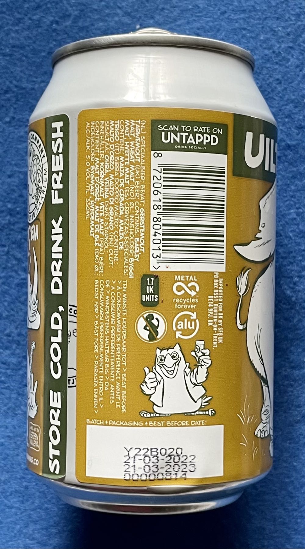 Big 5 Elephant - Uiltje Brewing Company (330 mL) alcohol collectible [Barcode 8720618804013] - Main Image 3