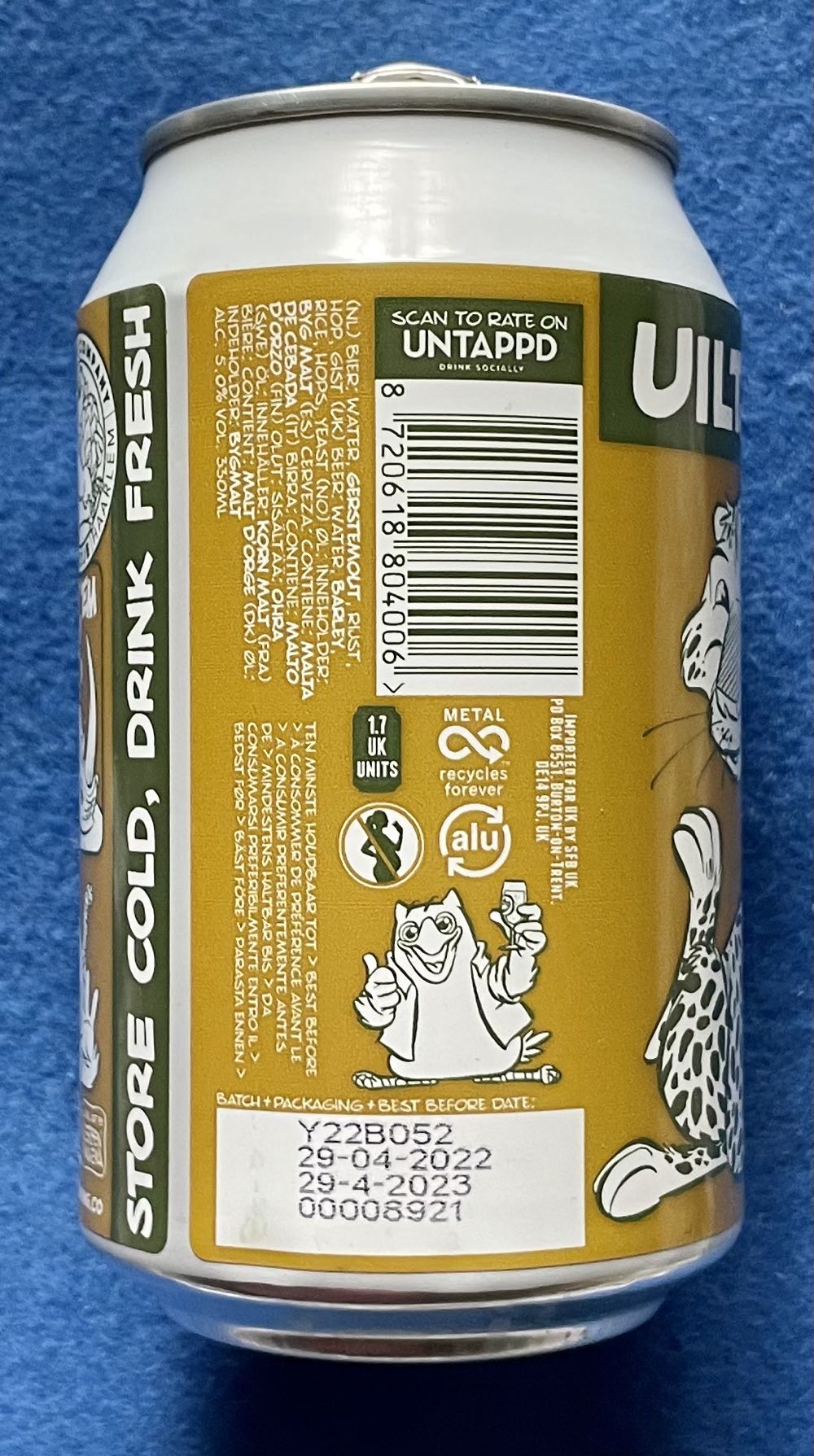 Big 5 Leopard - Uiltje Brewing Company (330 mL) alcohol collectible [Barcode 8720618804006] - Main Image 3