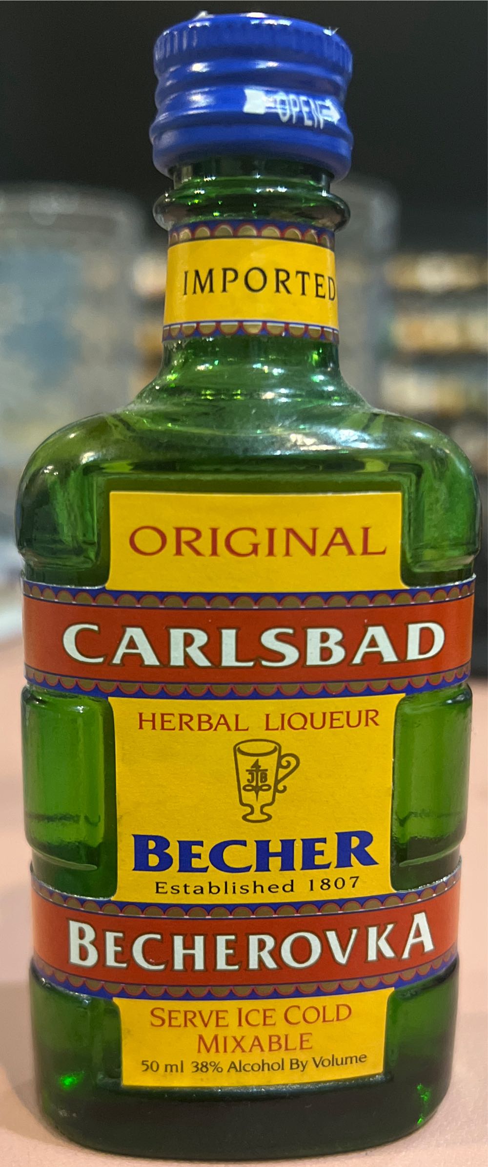 Becherovka Carlsbad Liqueur 1947  (50 mL) alcohol collectible - Main Image 4