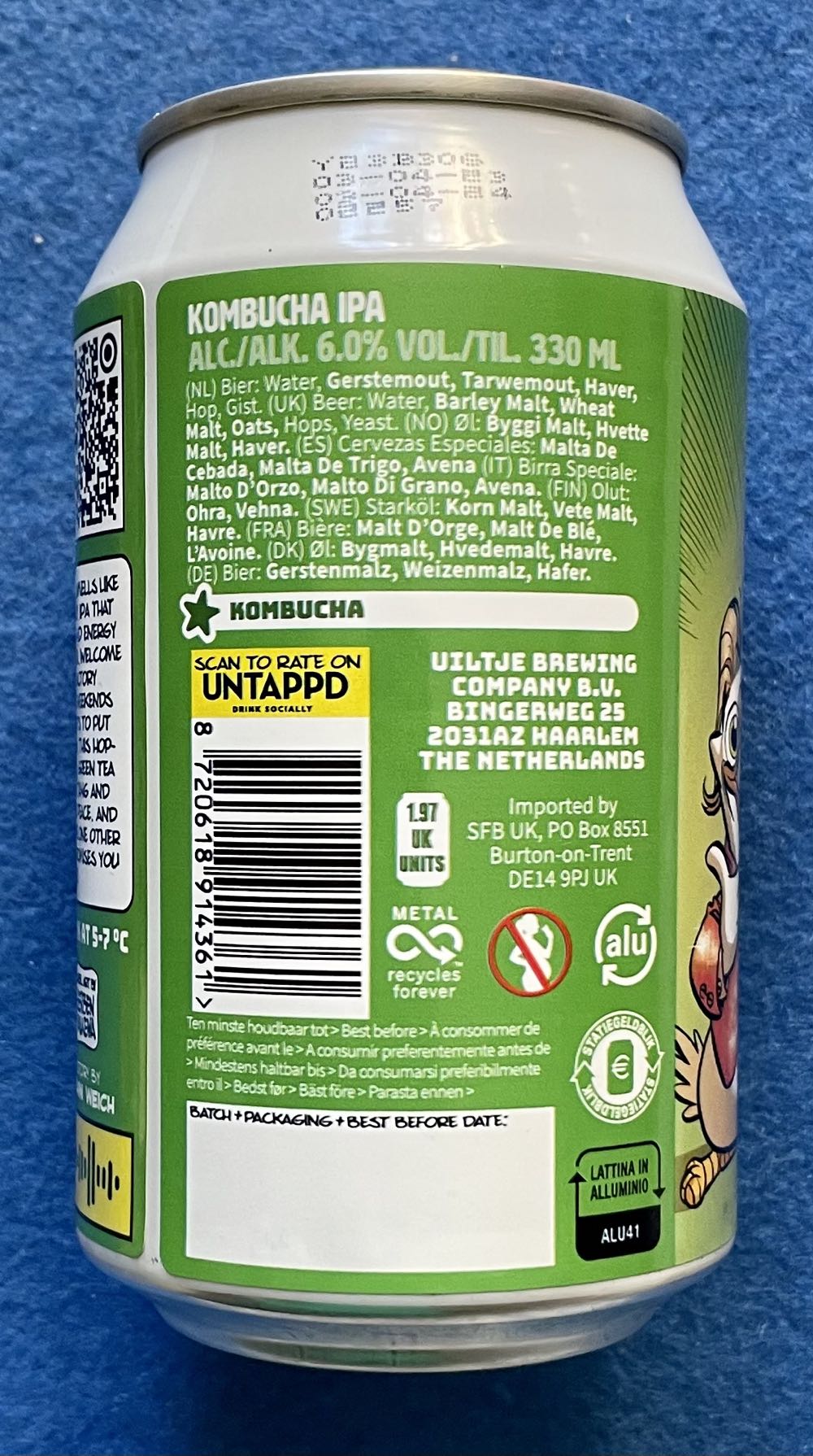 Three Letter Word With A Tea - Uiltje Brewing Company (330 mL) alcohol collectible [Barcode 8720618914361] - Main Image 3