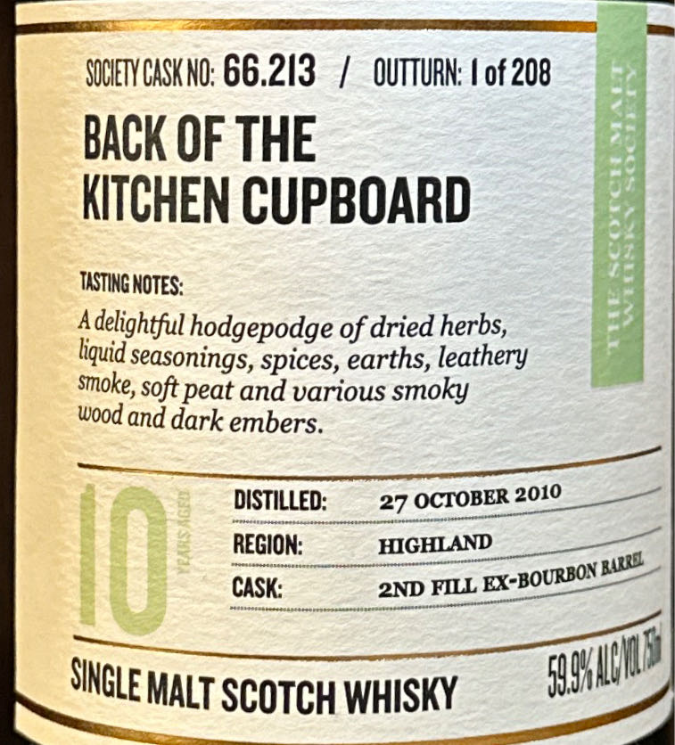 Ardmore PB SMWS 66.213 Back Of The Kitchen Cuboard 10 - Ardmore Distillery (750 mL) alcohol collectible - Main Image 2