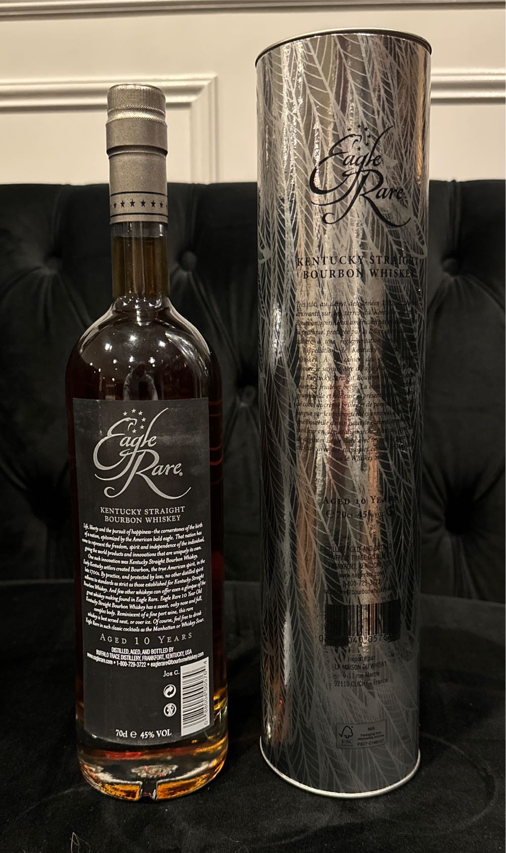Eagle Rare 10yr Import France - Buffalo Trace Distillery, Frankfort, KY (70 mL) alcohol collectible [Barcode 0880040057642] - Main Image 2