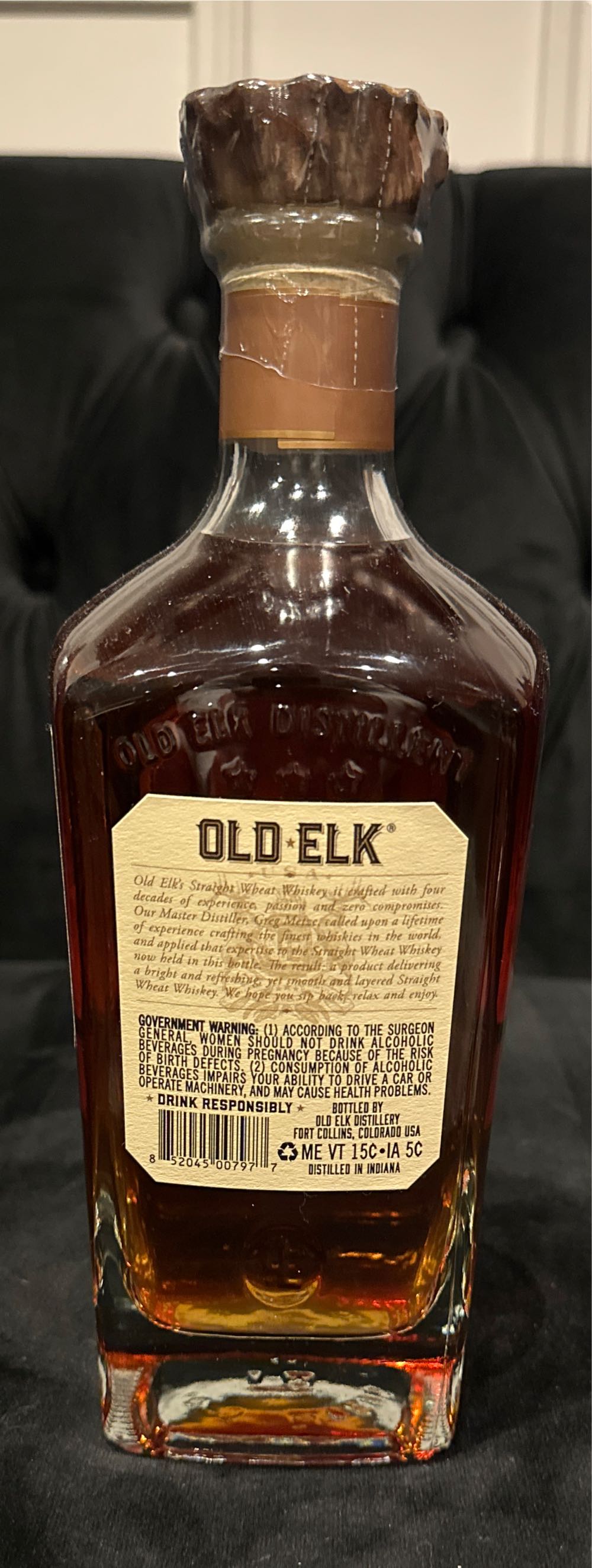 Old Elk Straight Wheat “Gasbarros” - Old Elk Distillery (750 mL) alcohol collectible [Barcode 852045007977] - Main Image 2