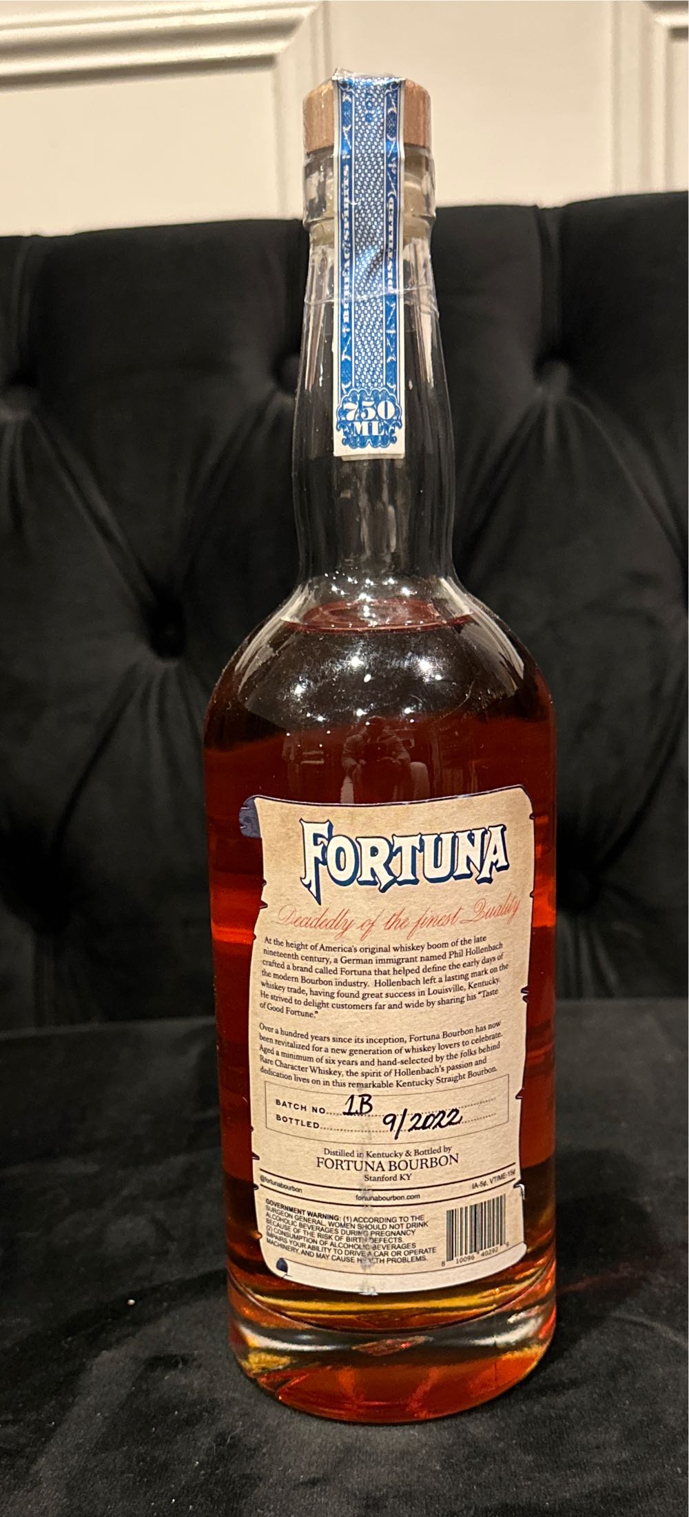 Fortuna Sour Mash Bourbon - Rare Character Whiskey Co (750 mL) alcohol collectible [Barcode 810096402929] - Main Image 2