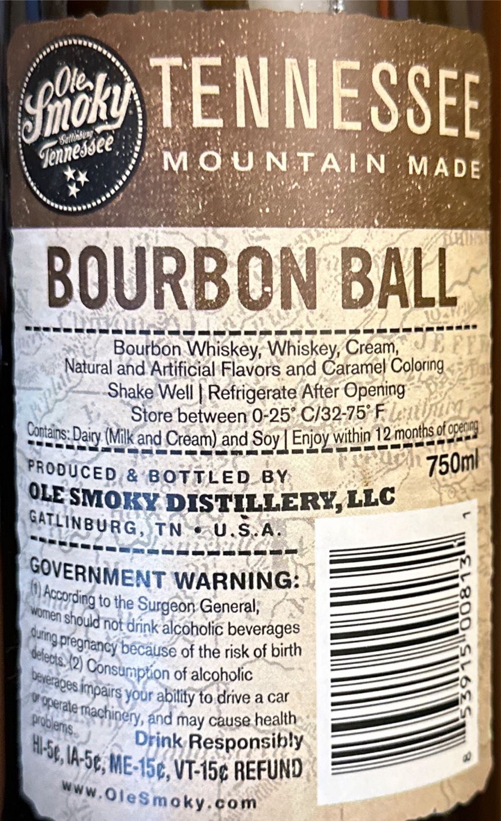 Ole Smoky Tennessee Bourbon Ball - Ole Smoky Distillery (750 mL) alcohol collectible - Main Image 2