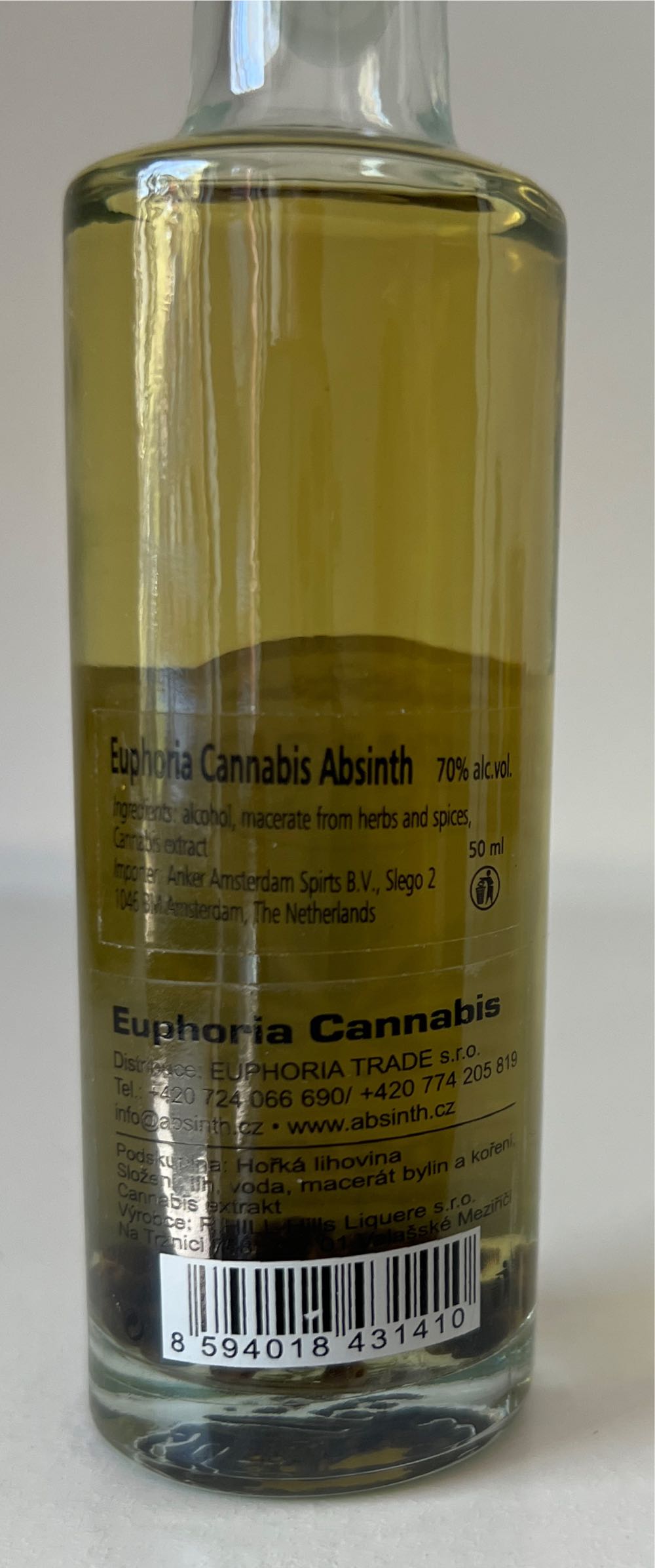 Euphoria Cannabis Absinth  (50 mL) alcohol collectible [Barcode 8594018431410] - Main Image 2