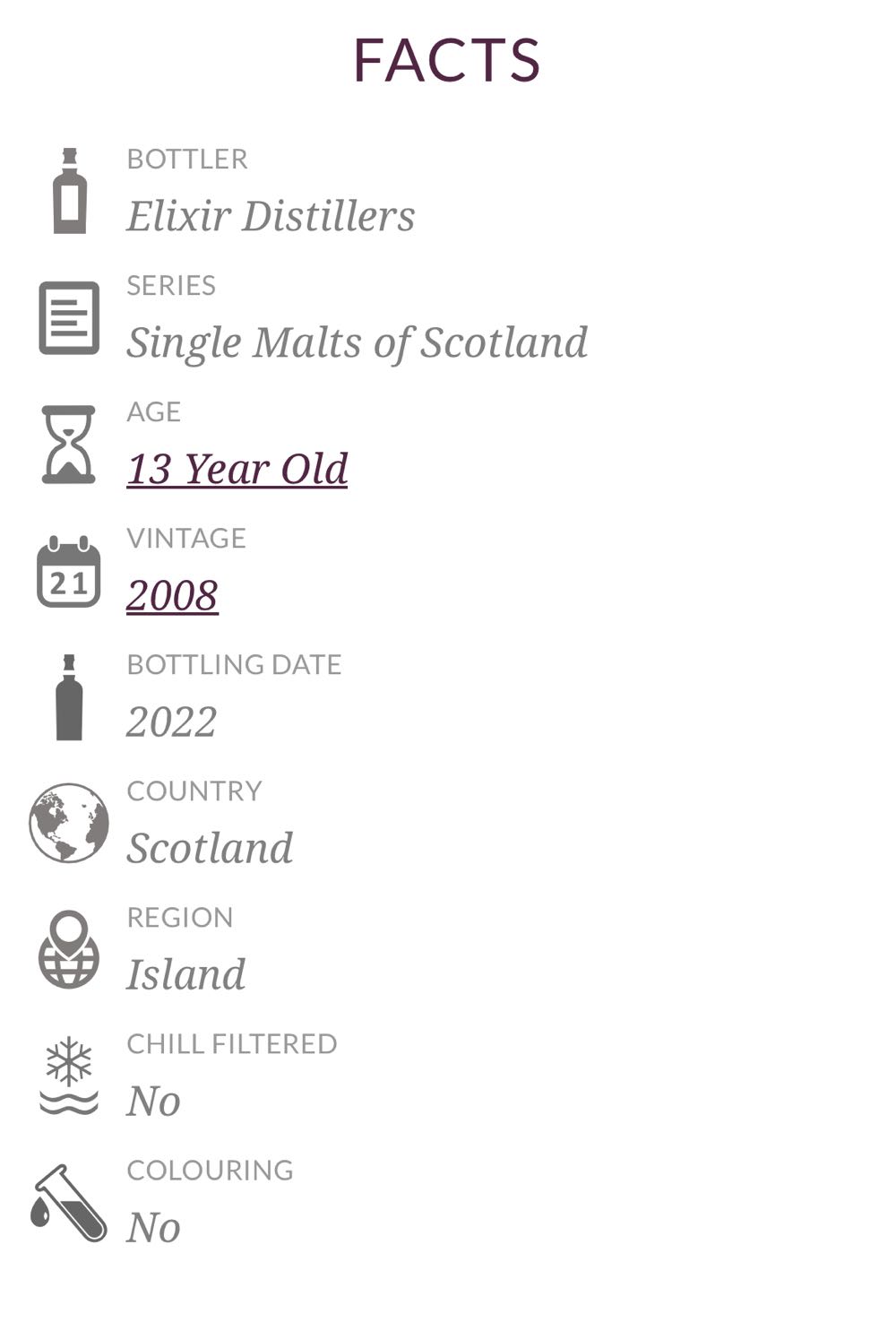 Undisclosed Orkney - Single Malts Of Scotland - Reserve Cask - Parcel #8 2008 13 year old Whisky - Elixir Distillers (700 mL) alcohol collectible - Main Image 4