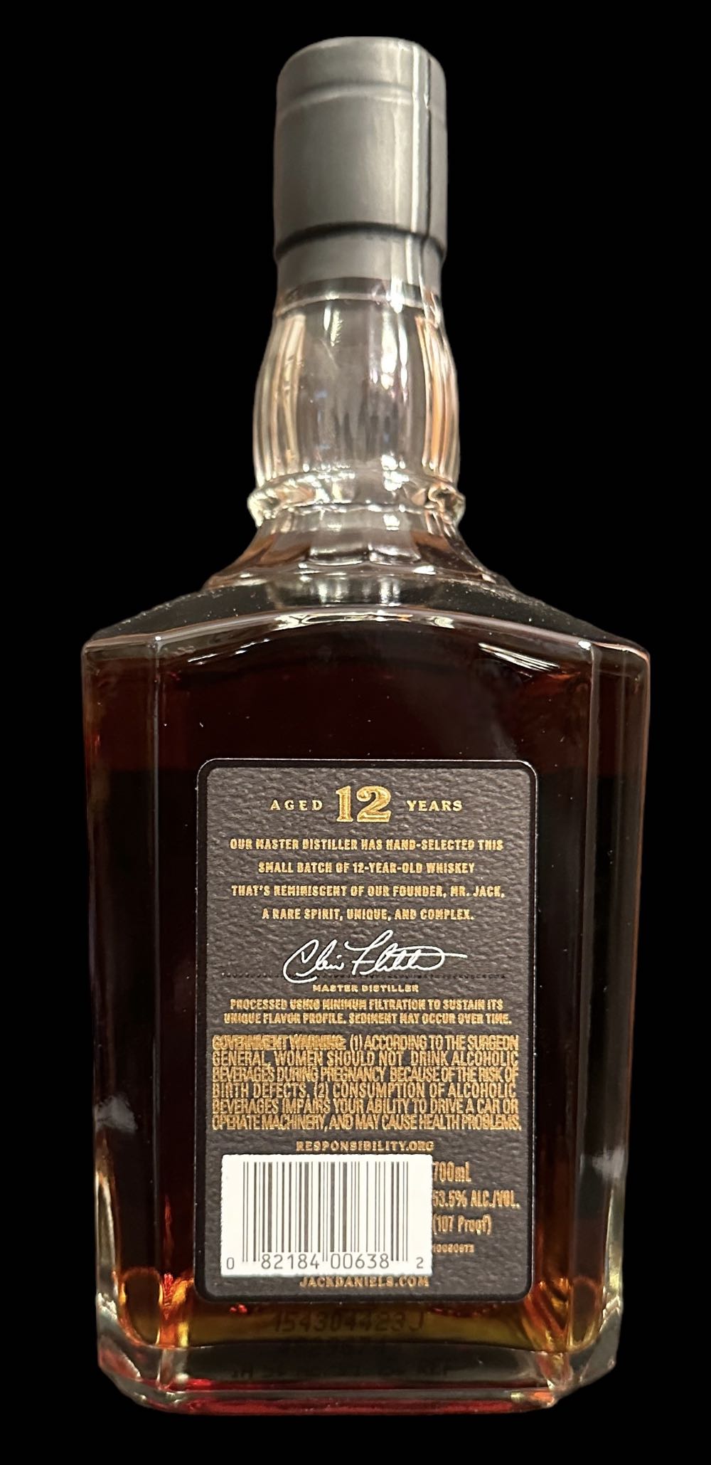 12 Year (Batch 1) - Jack Daniel Distillery (700 mL) alcohol collectible [Barcode 082184006382] - Main Image 2