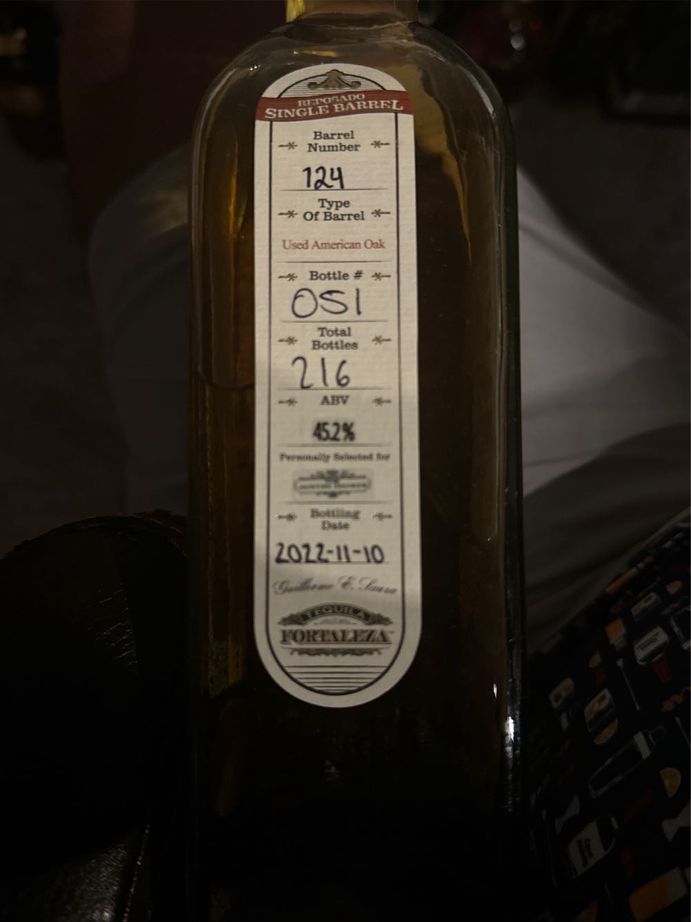 Fortaleza Single Barrel - Nom 1493 (750 mL) alcohol collectible [Barcode 7502221969898] - Main Image 4