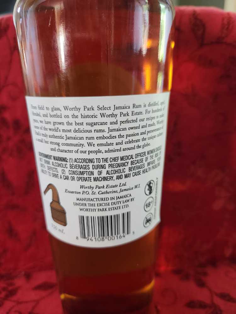 Worthy Park Select - Worthy Park Estate (750 mL) alcohol collectible [Barcode 894108001645] - Main Image 2