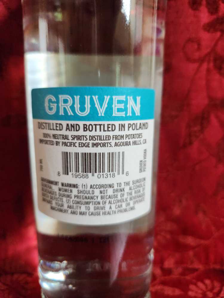 Gruven - Gruven (750 mL) alcohol collectible - Main Image 2