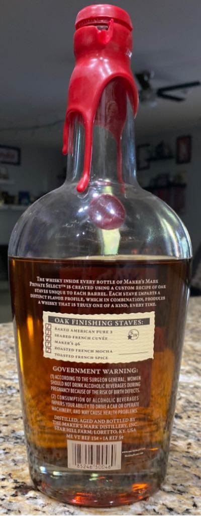 Makers Mark Private Select Wake County ABC - Makers Mark Distillery, Inc. (750 mL) alcohol collectible - Main Image 2