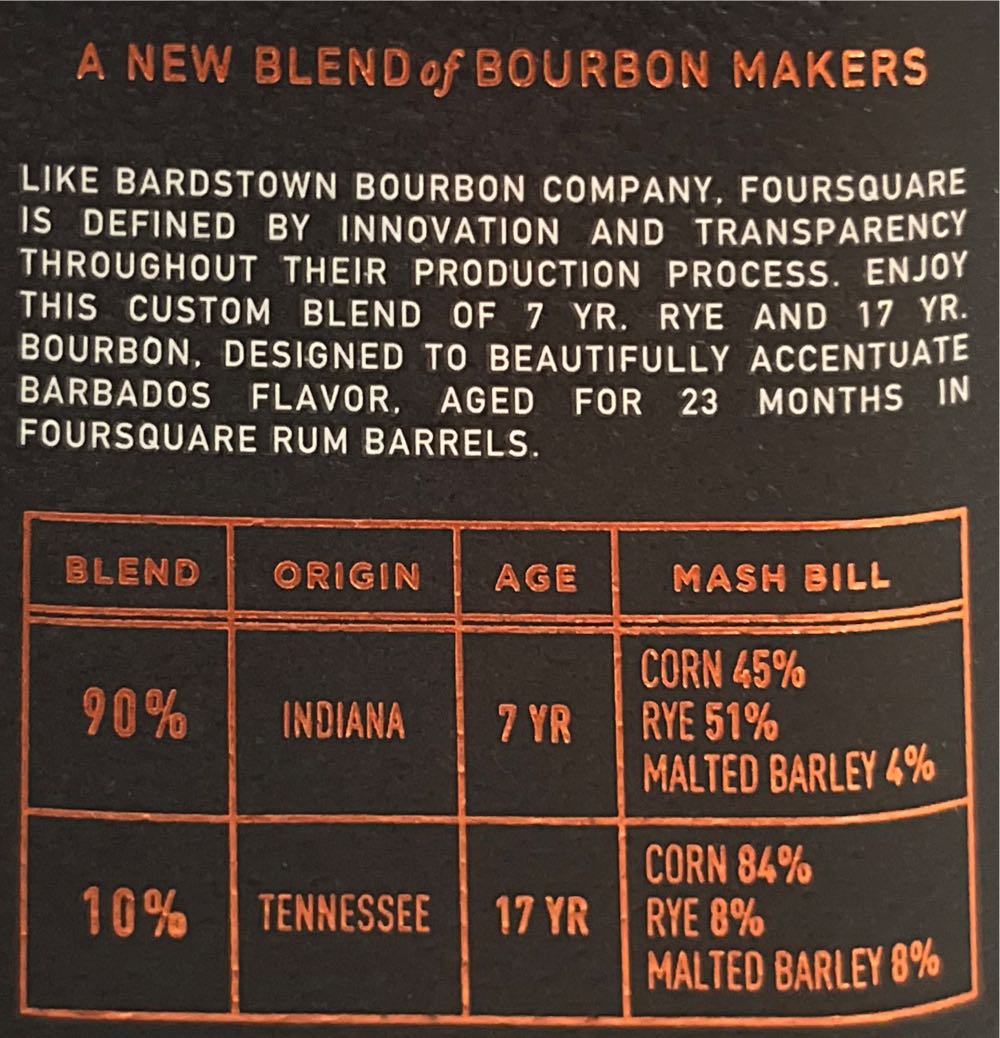 BBC Foursquare - Bardstown Bourbon Company (750 mL) alcohol collectible [Barcode 857552008547] - Main Image 2