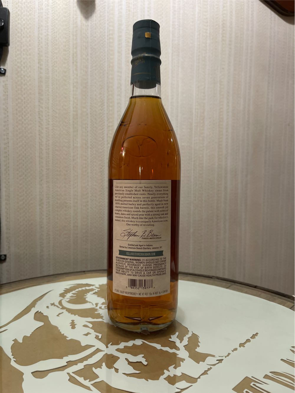Yellowstone Single Malt Whiskey - Limestone Branch Distillery (750 mL) alcohol collectible [Barcode 088352139777] - Main Image 2