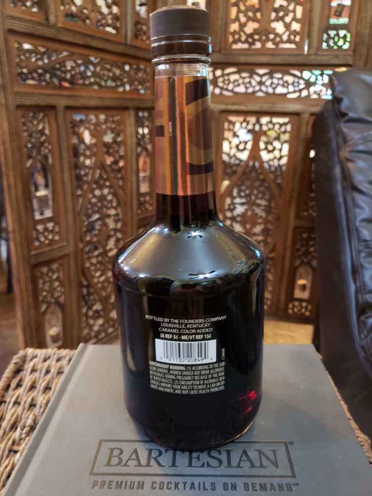 J. Brandt Coffee Liqueur  - The Founders Company (750 mL) alcohol collectible [Barcode 021130208494] - Main Image 2