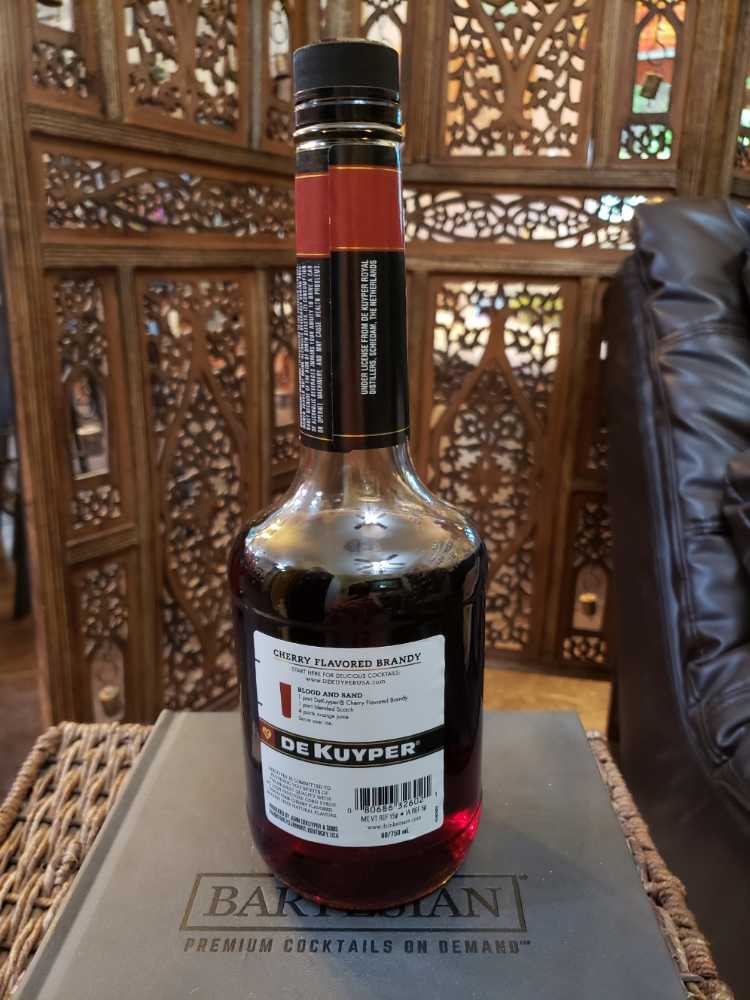 Cherry Flavored Brandy  - De Kuyper (750 mL) alcohol collectible [Barcode 080686326021] - Main Image 2