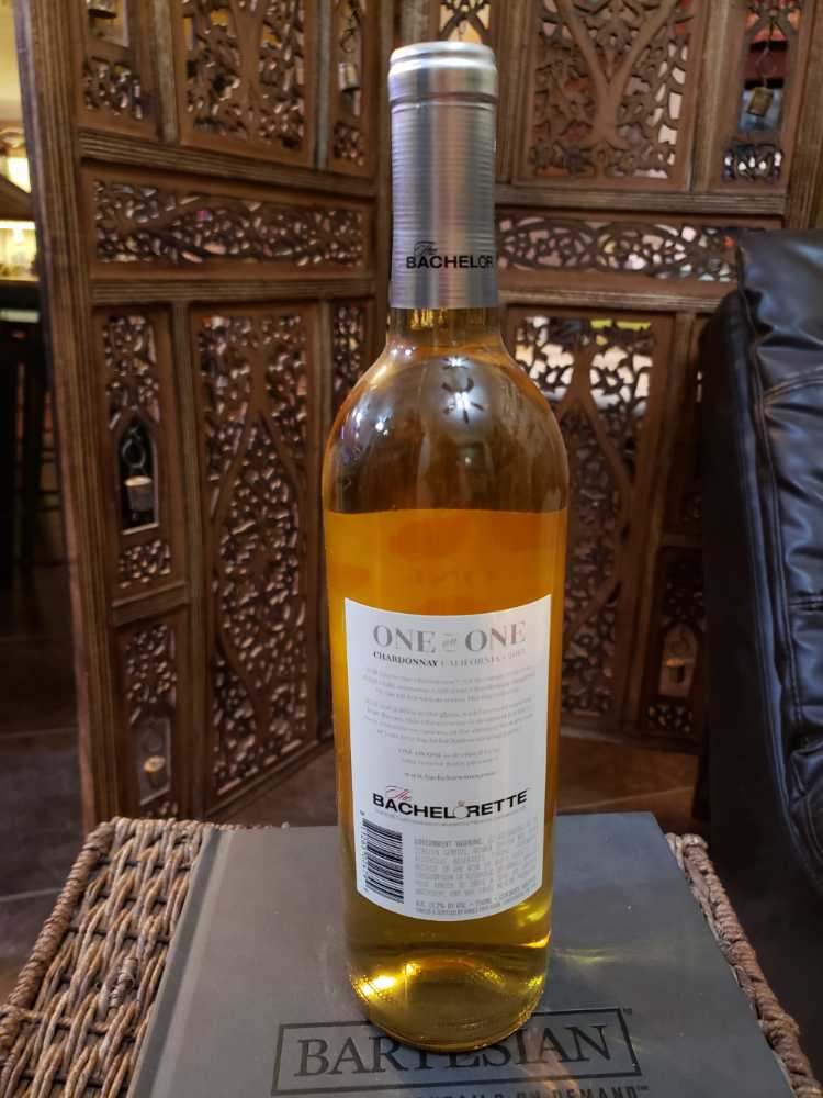 One On One Chardonnay  - Bachelorette (750 mL) alcohol collectible [Barcode 811265024799] - Main Image 2