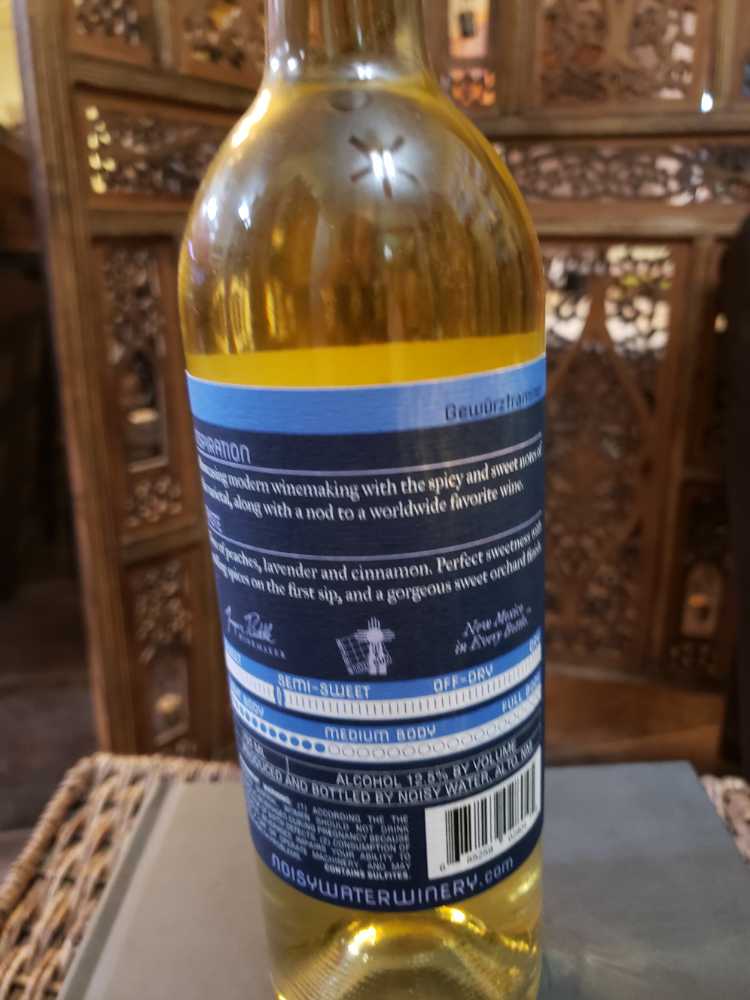 Gewurztraminer  - Noisy Water (750 mL) alcohol collectible [Barcode 685259028045] - Main Image 3
