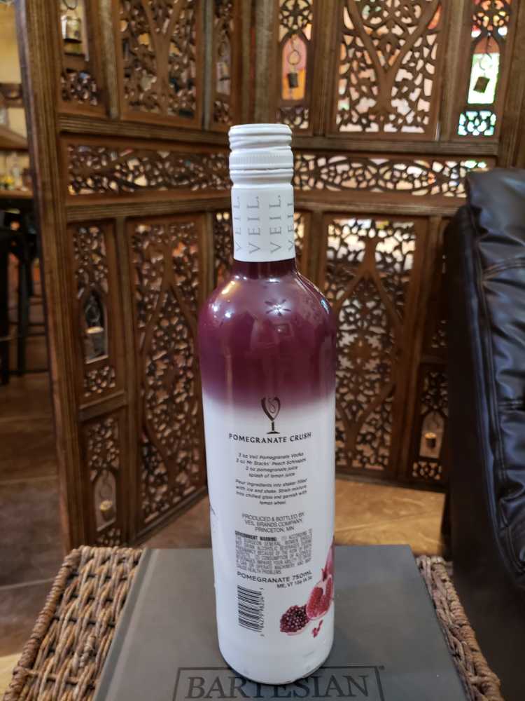 Veil Pomegranate Vodka - Veil Brands (750 mL) alcohol collectible [Barcode 084279982045] - Main Image 2