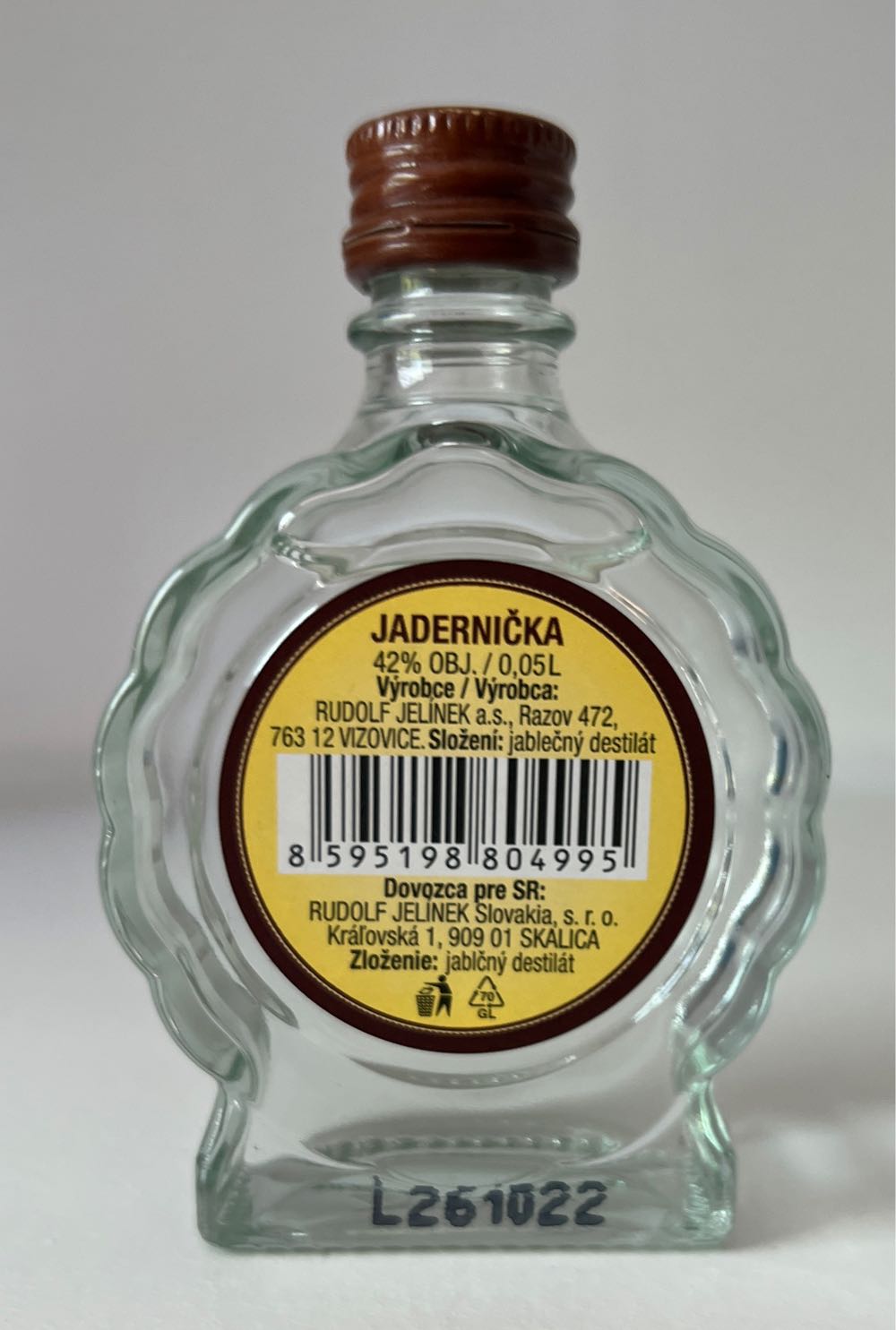 Jadernicka - Rudolf Jelínek a.s. (50 mL) alcohol collectible [Barcode 8595198804995] - Main Image 2