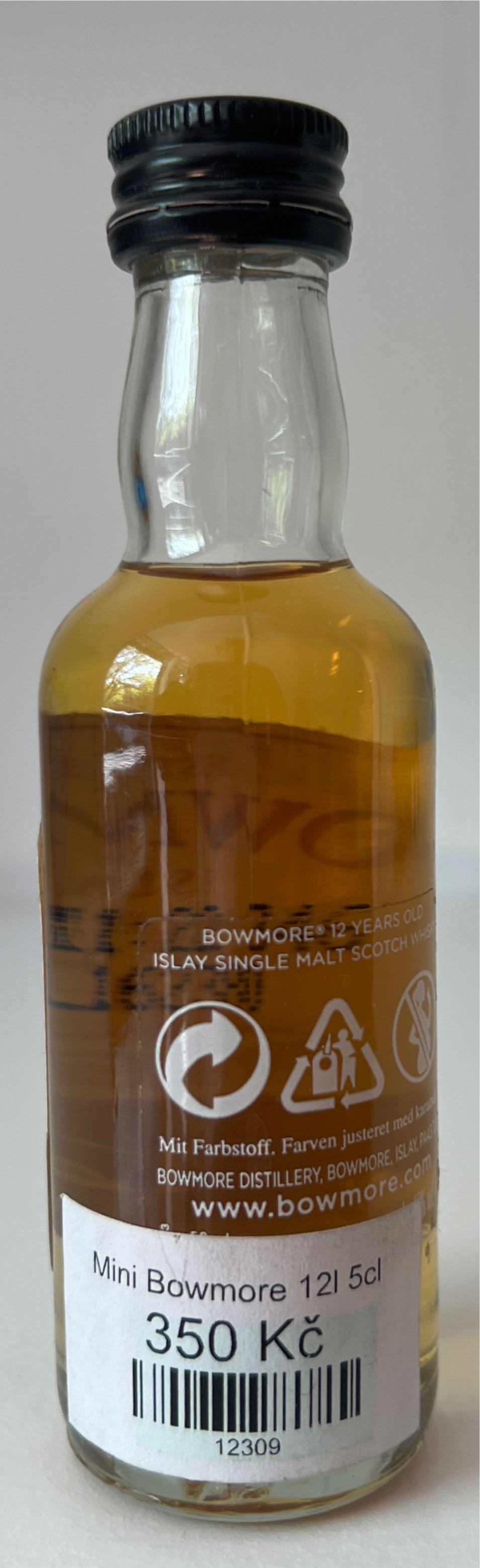 Bowmore Islay Single Malt Whisky - Bowmore Distillery (50 mL) alcohol collectible - Main Image 2