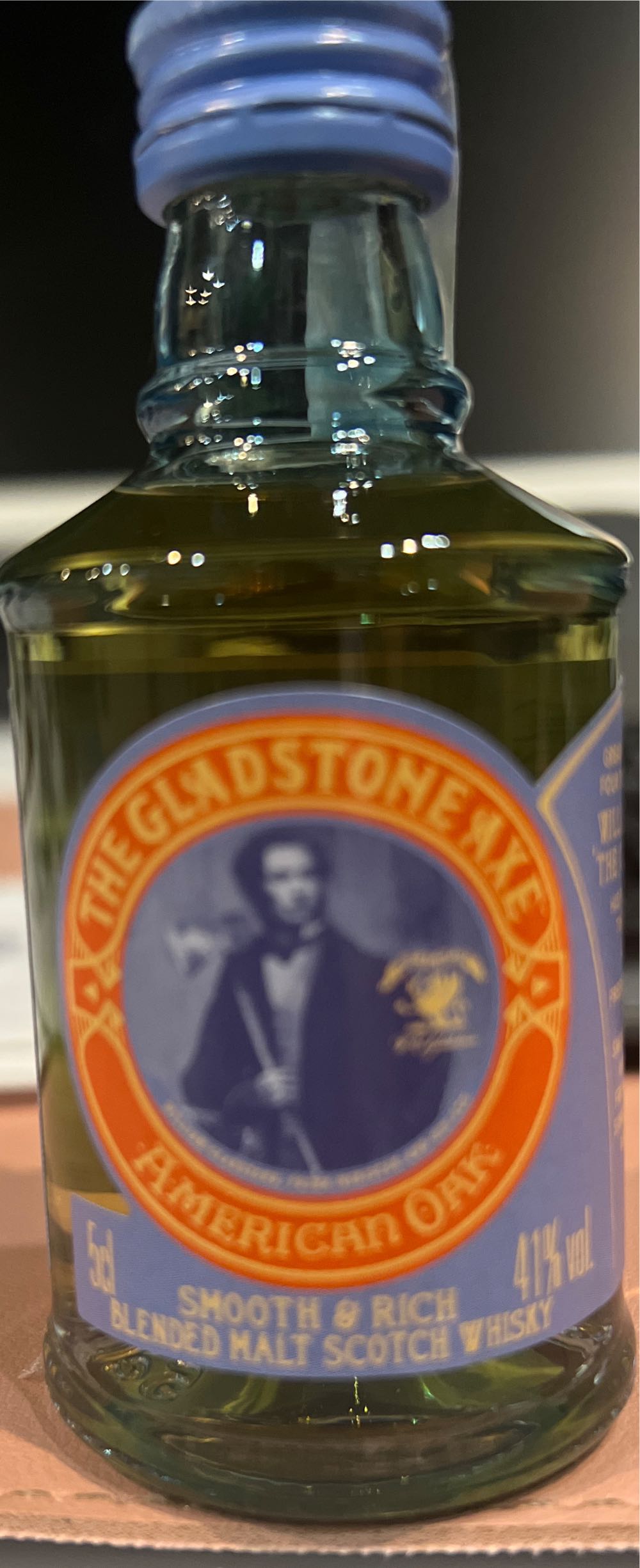 The Gladstone Axe American Oak Whiskey  (50 mL) alcohol collectible [Barcode 810035510227] - Main Image 2