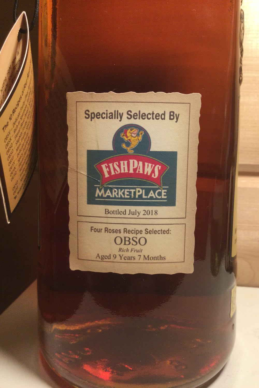 Four Roses Single Barrel (Barrel Strength - OBSO)L&K - Four roses distillery (750 mL) alcohol collectible [Barcode 040063400294] - Main Image 4