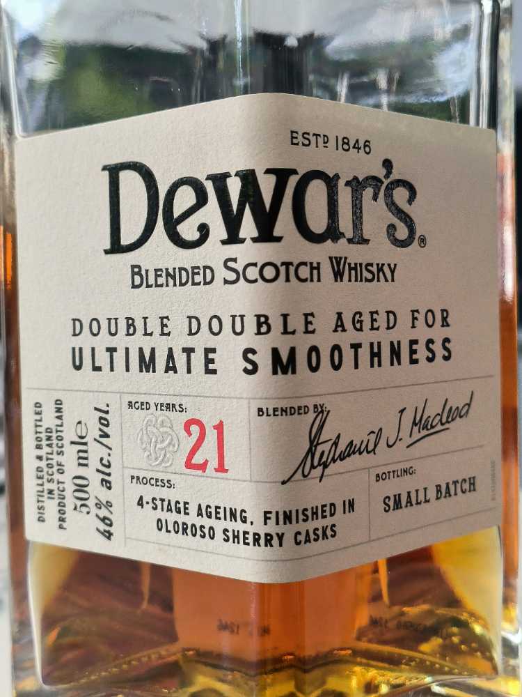 Dewar’s Double Double 21 - Highland (500 mL) alcohol collectible [Barcode 7640171033013] - Main Image 2