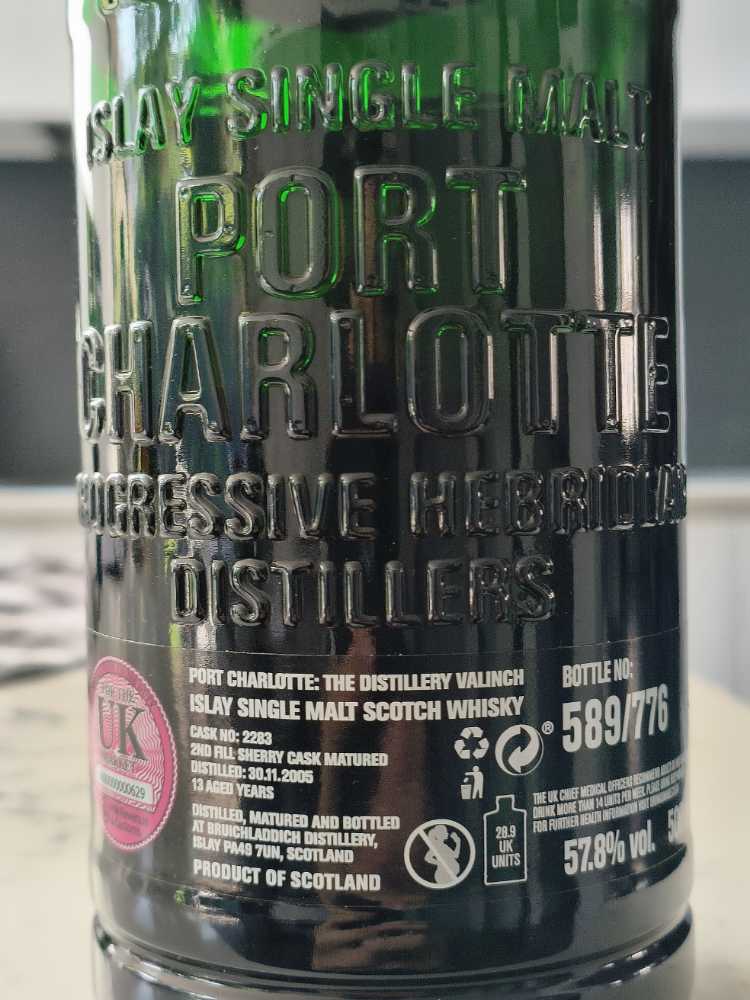 Port Charlotte 13 Valinch - Islay (700 mL) alcohol collectible - Main Image 3