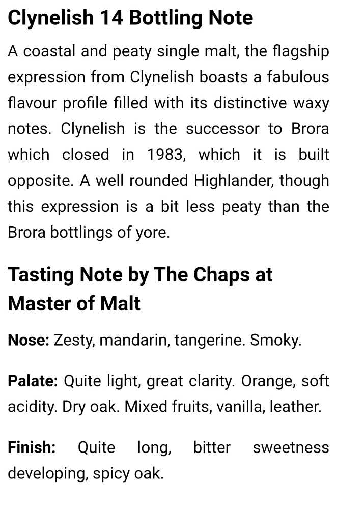 Clynelish 14 - Highland (700 mL) alcohol collectible [Barcode 5000281016528] - Main Image 4