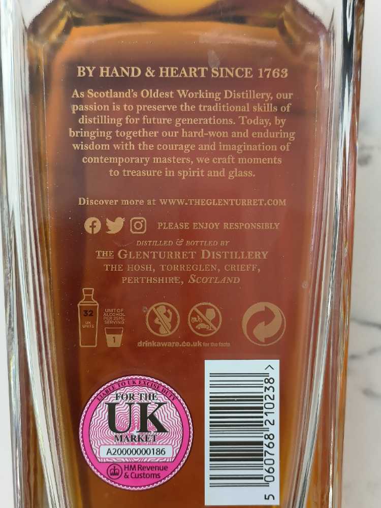 The Glenturret 2021 Release 12yr Old - The Glenturret Distillery (700 mL) alcohol collectible [Barcode 5060768210238] - Main Image 3