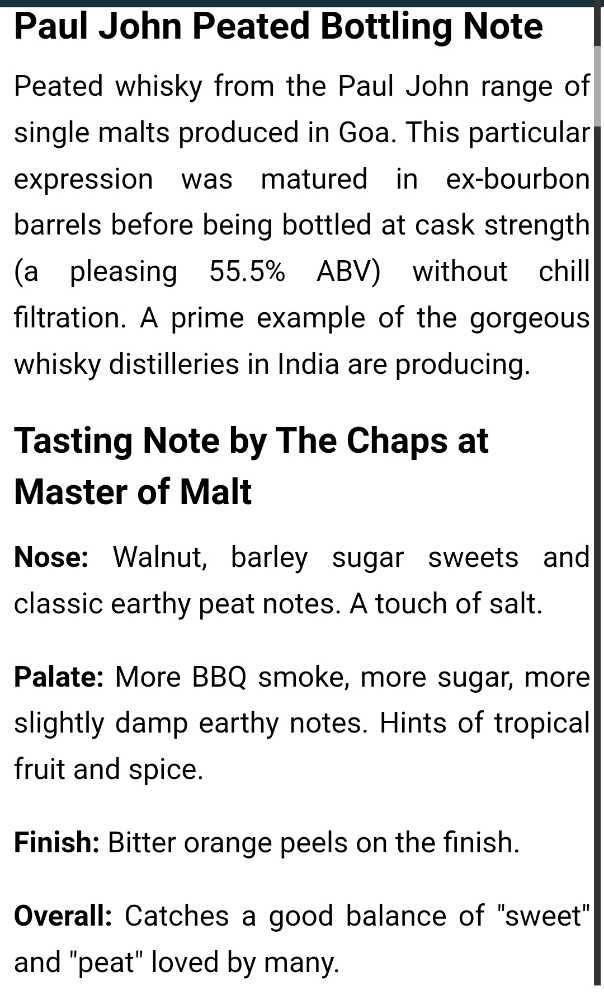 Paul John Peated  - India (700 mL) alcohol collectible [Barcode 2218048710708] - Main Image 4